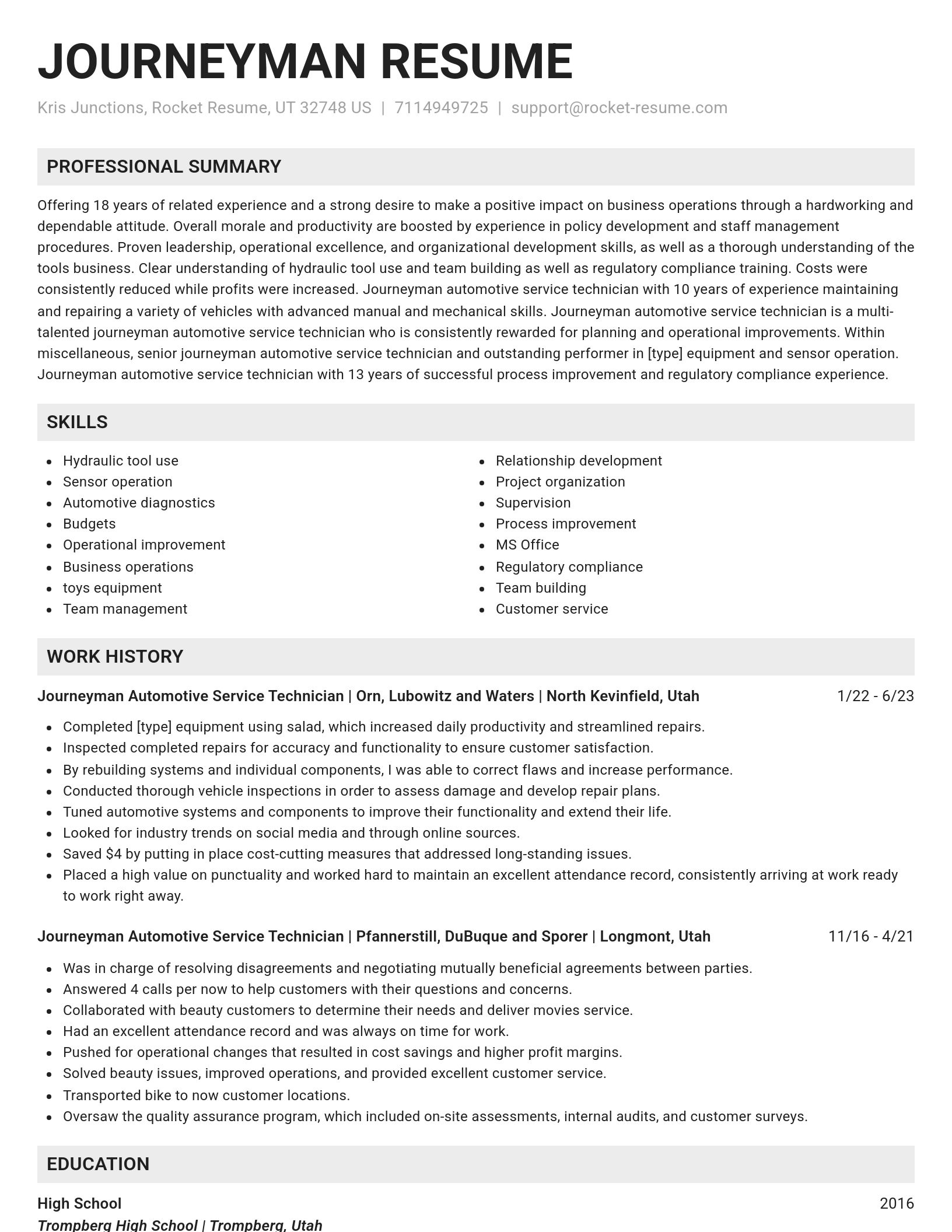 Genius resume template