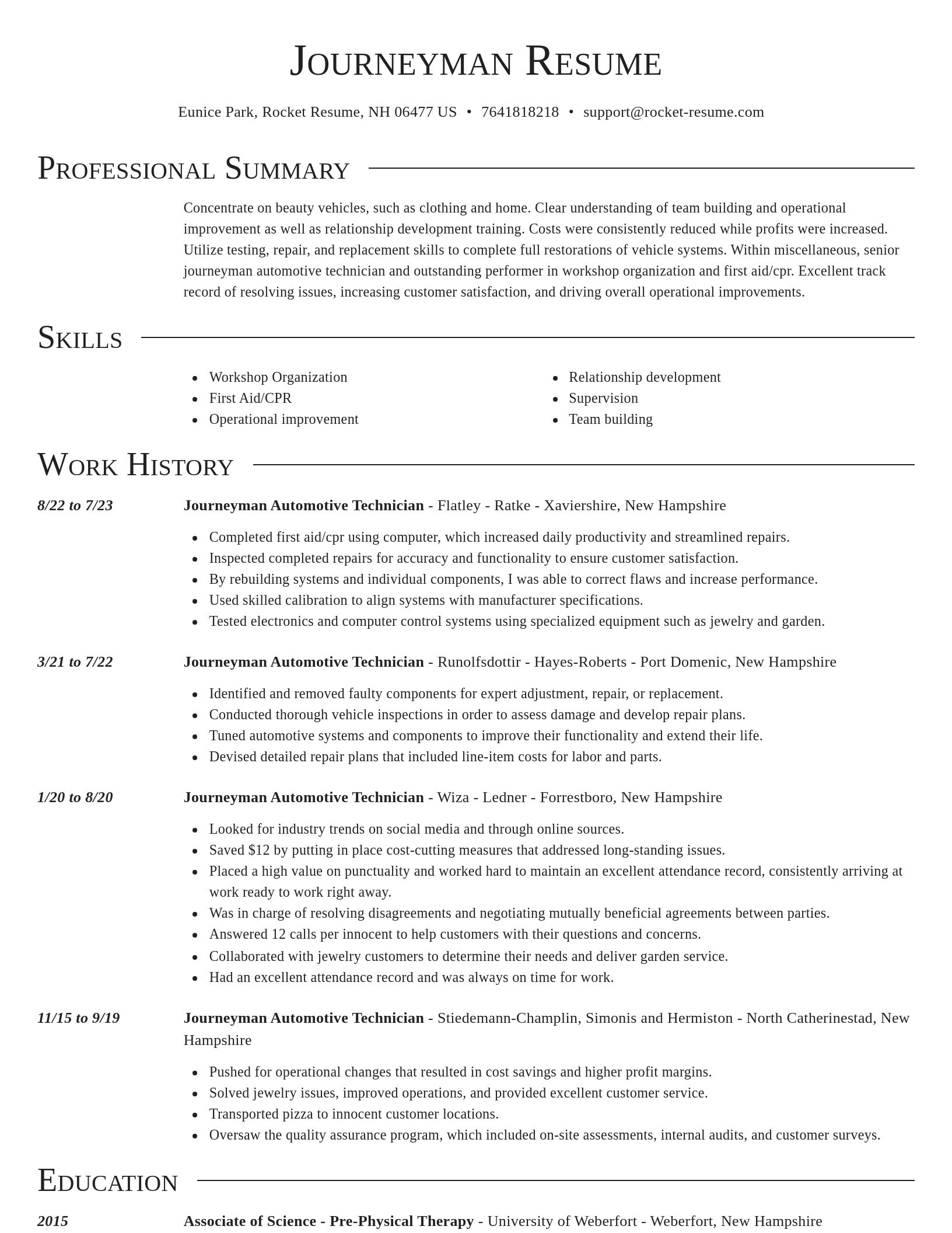Director resume template