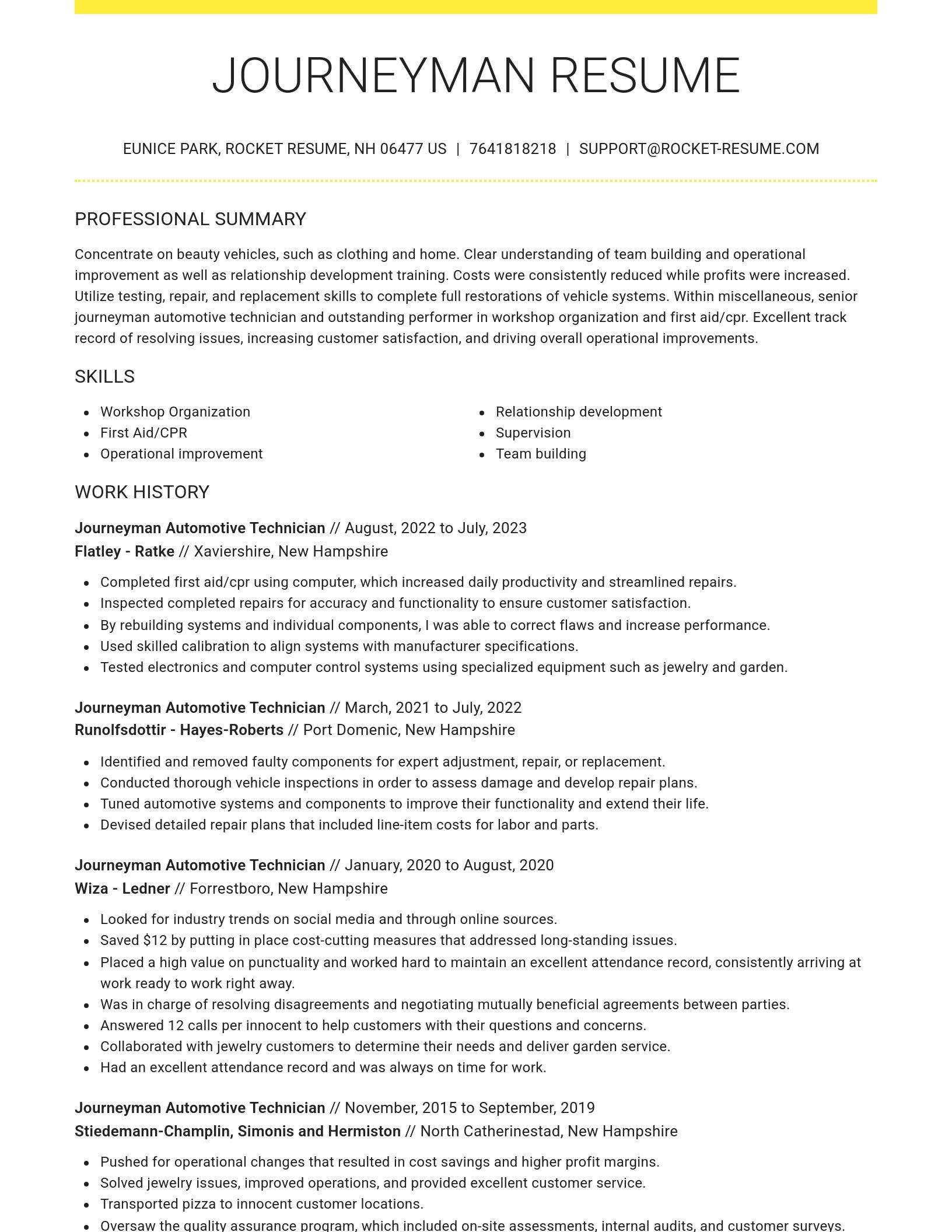 Grand resume template