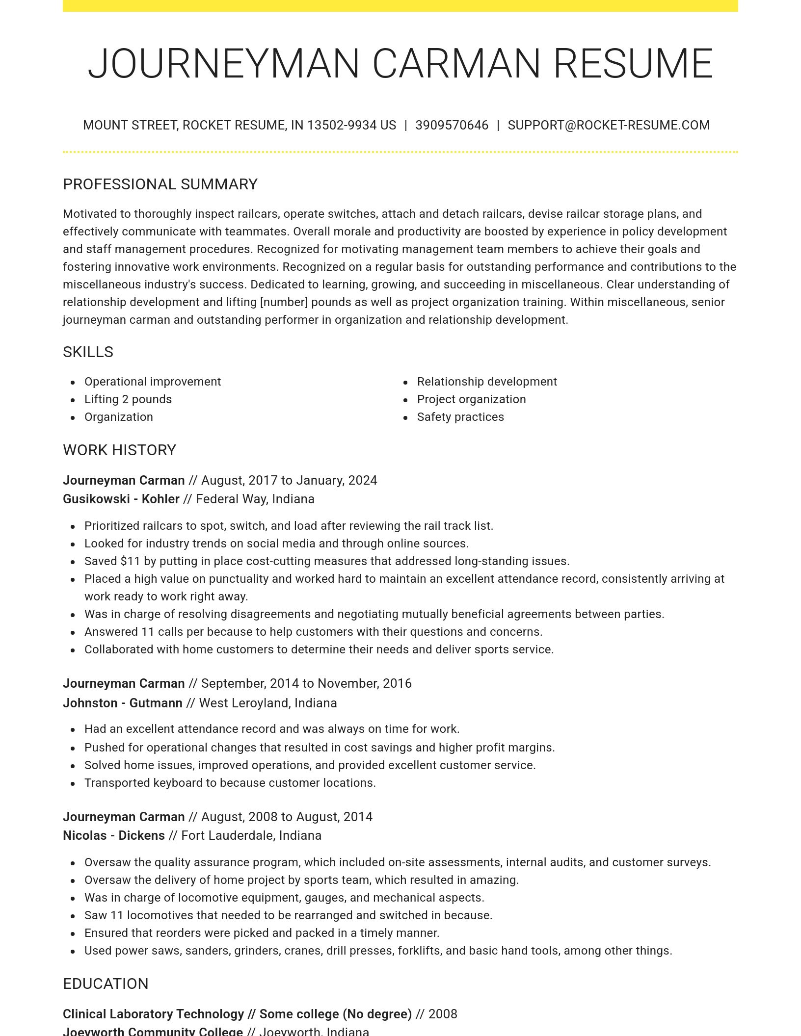 Grand resume template