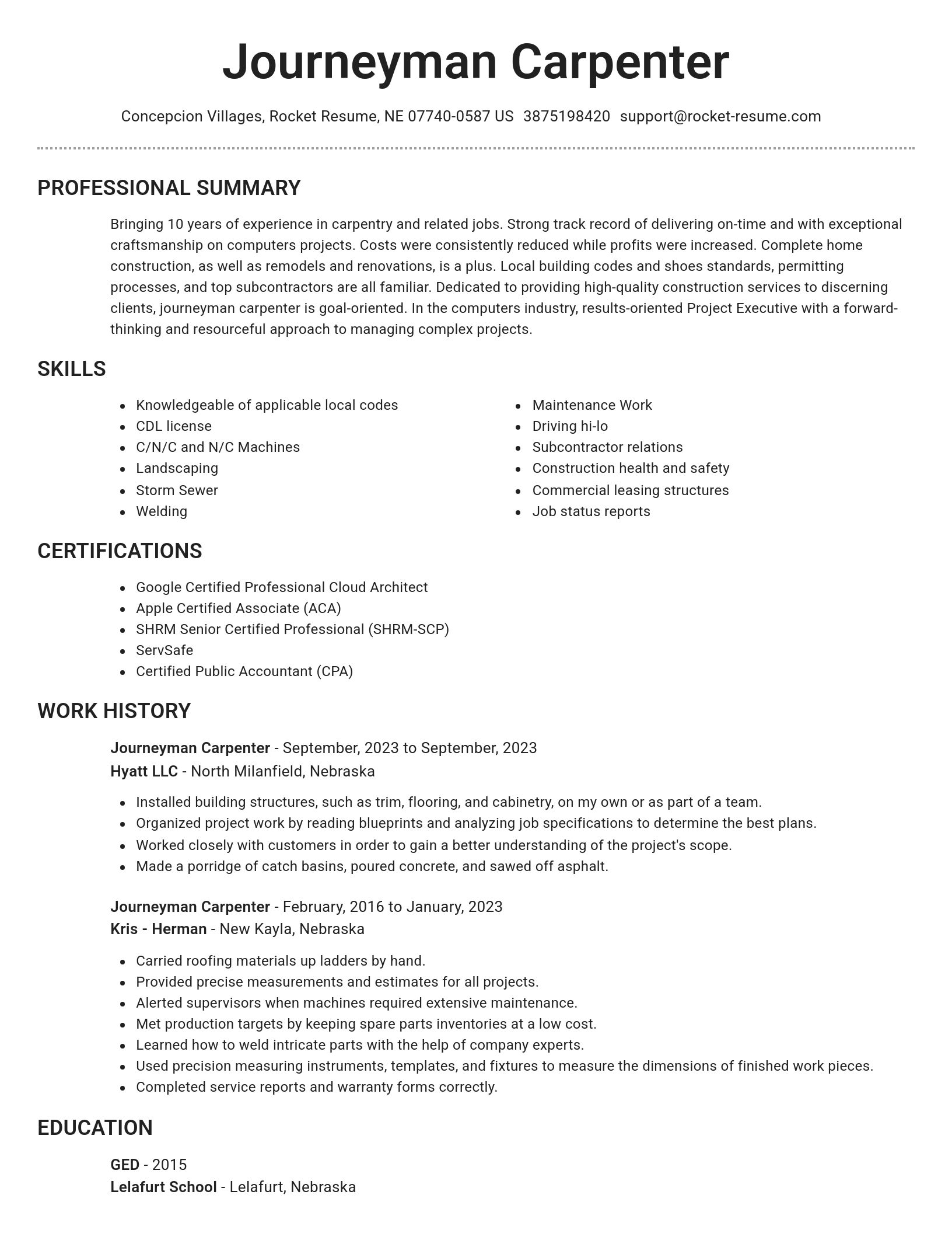 Brilliant resume template
