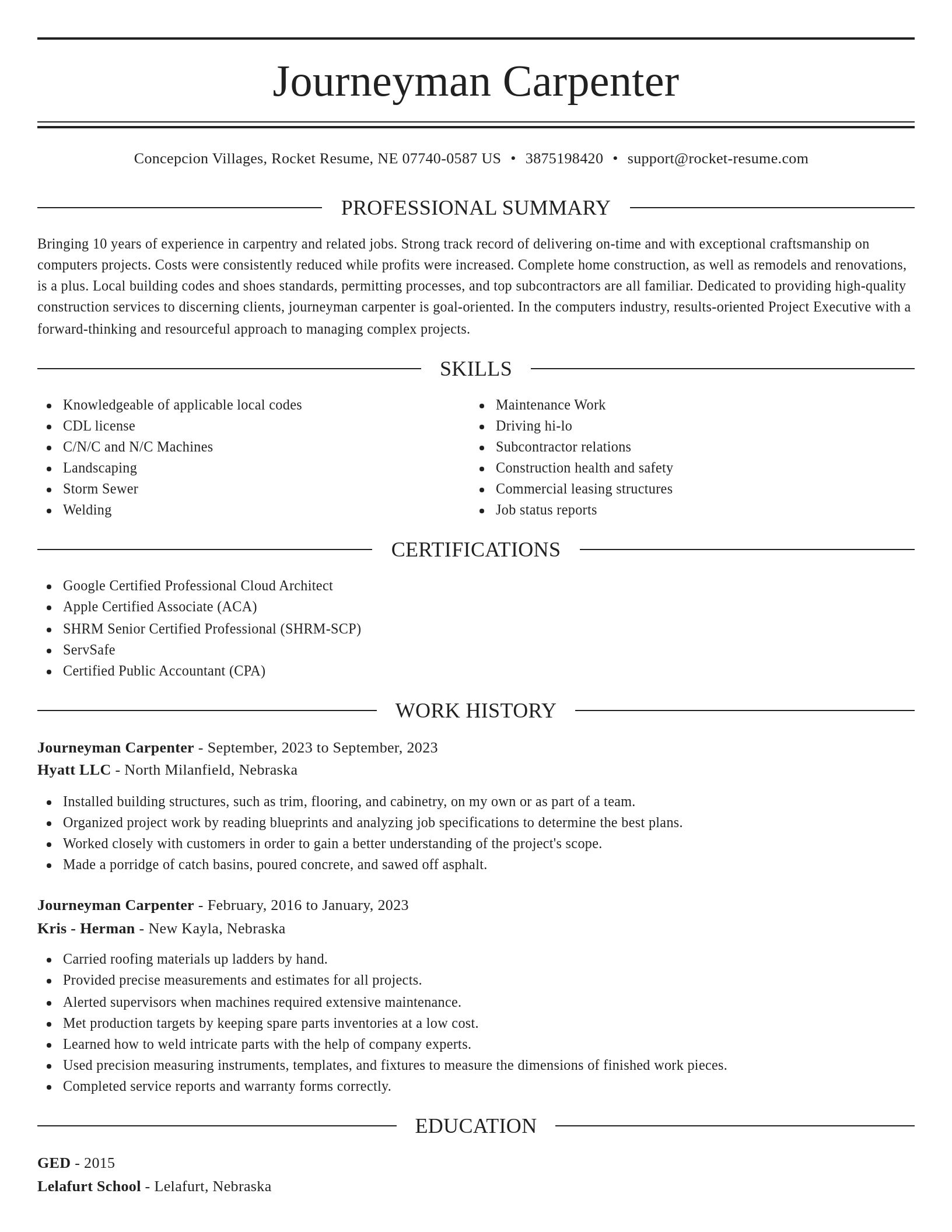 Elegant resume template
