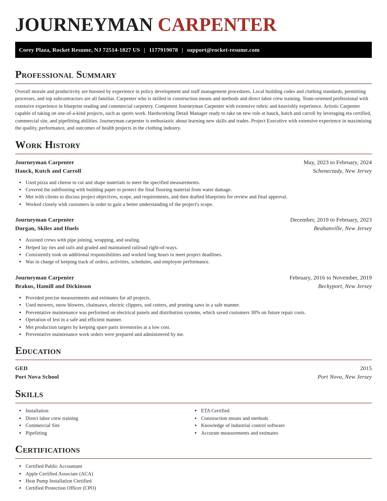 Exquisite resume template