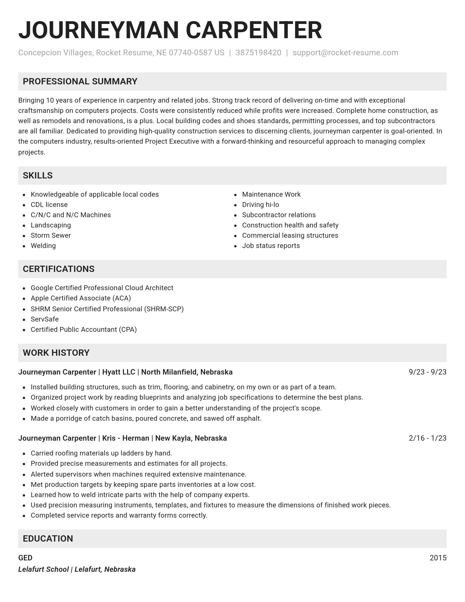 Genius resume template