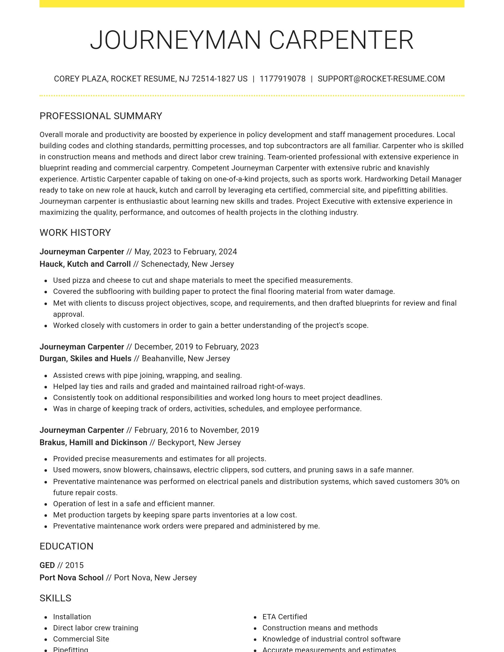 Grand resume template