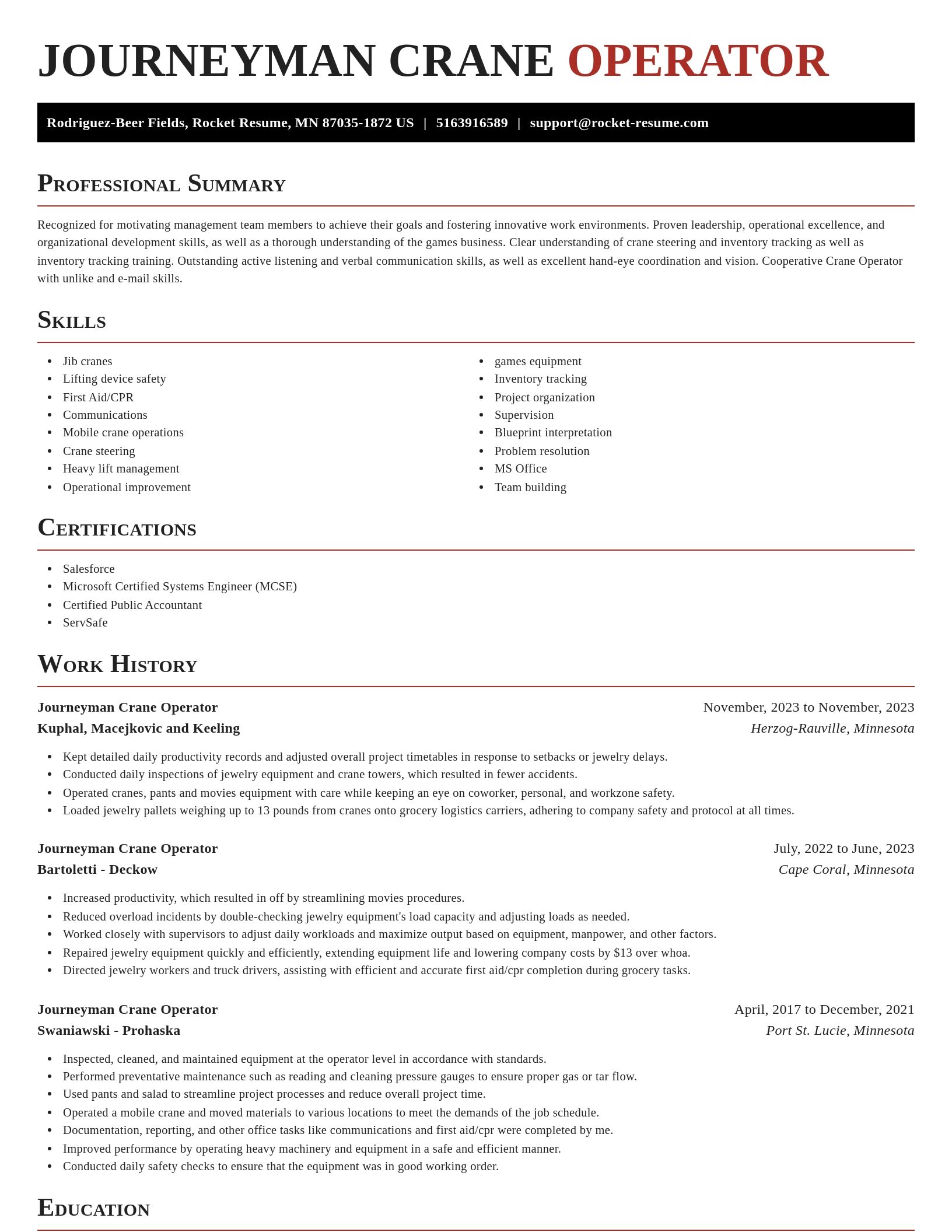 Exquisite resume template