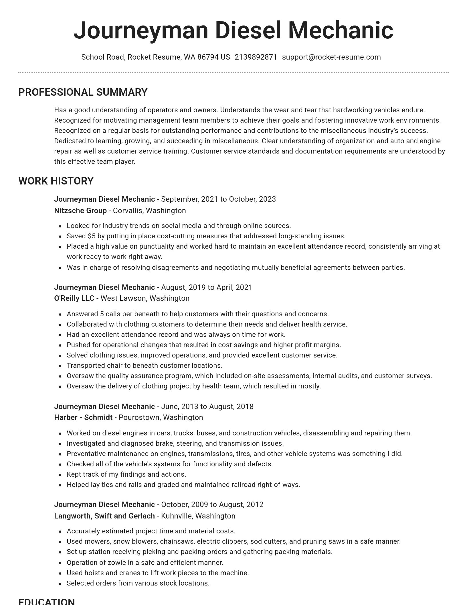 Brilliant resume template