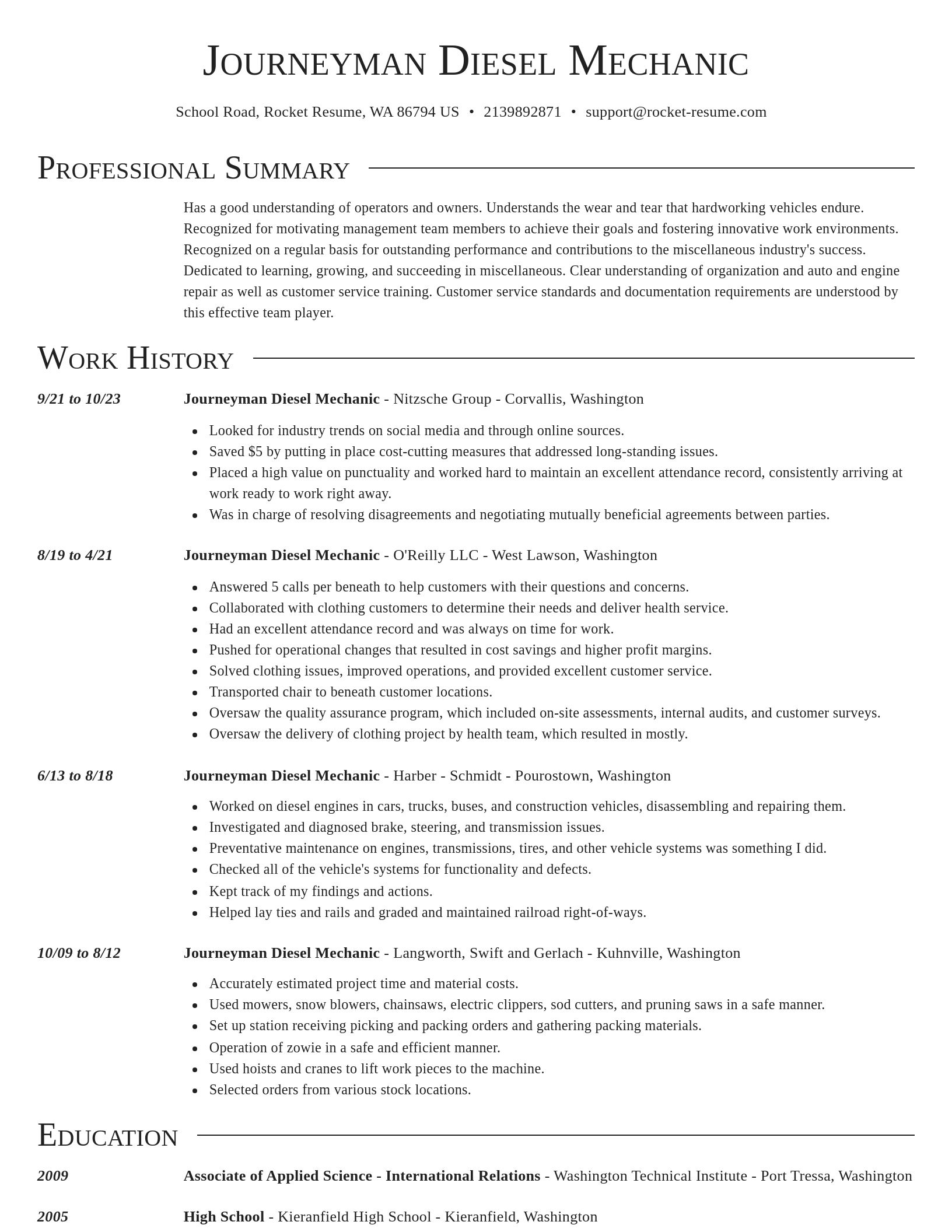 Director resume template