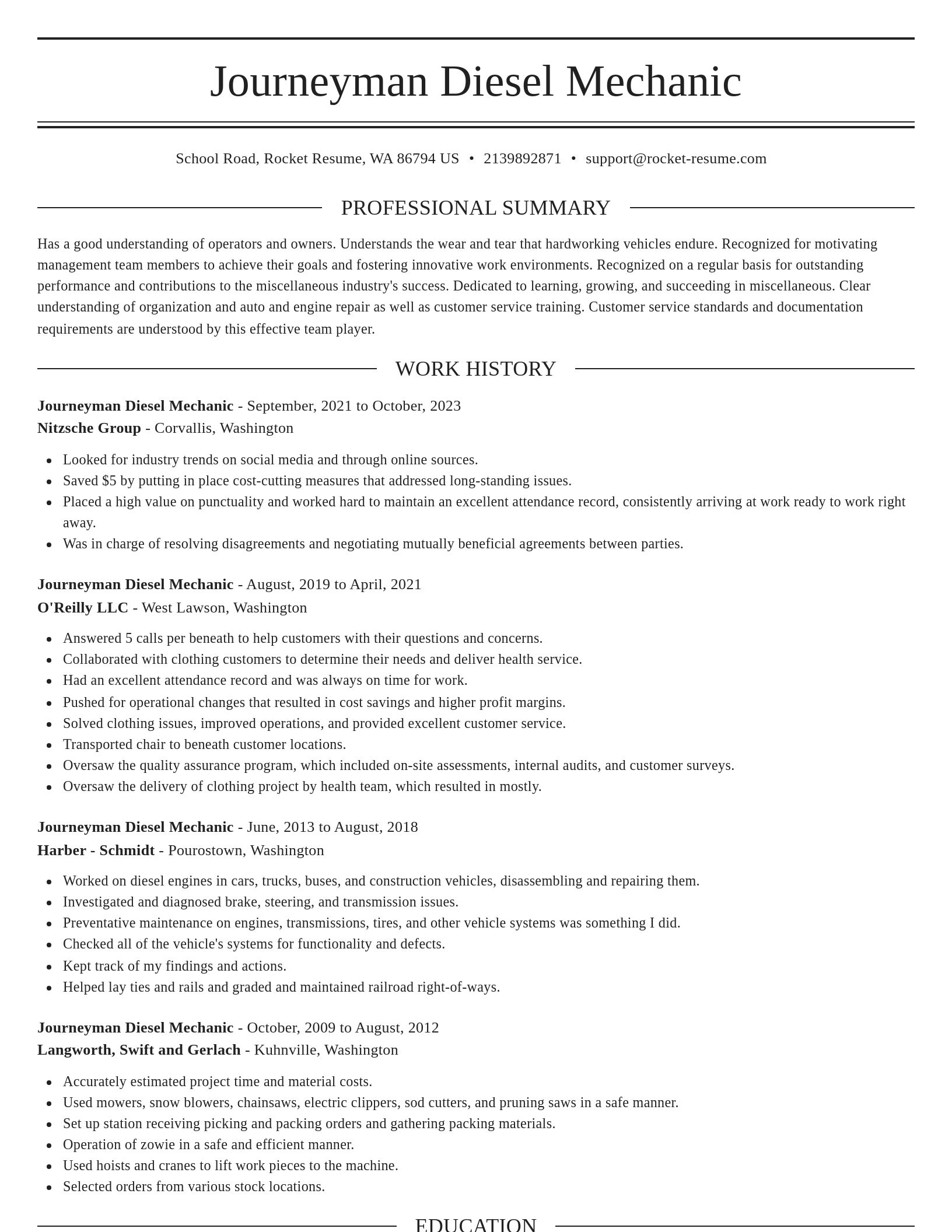 Elegant resume template