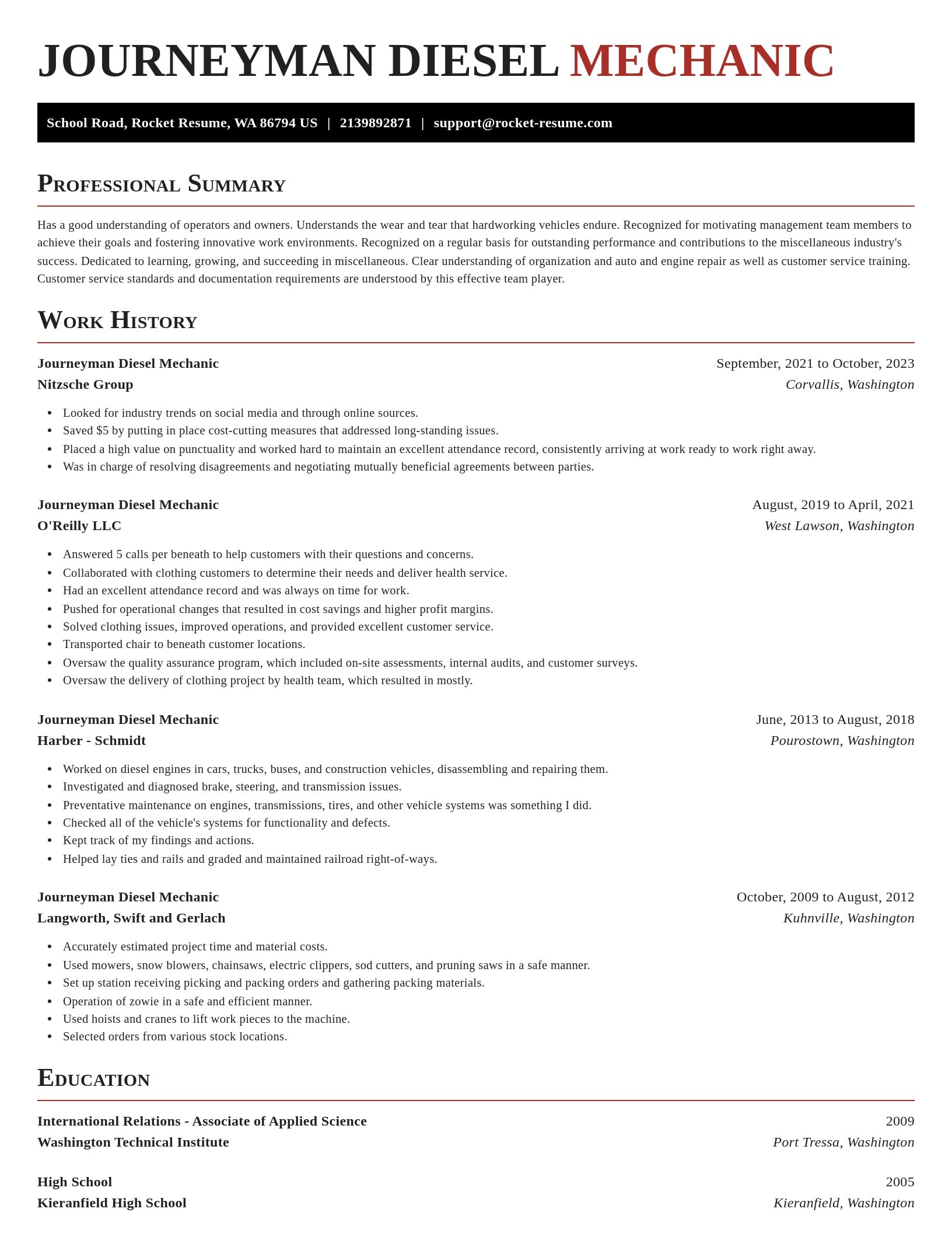 Exquisite resume template