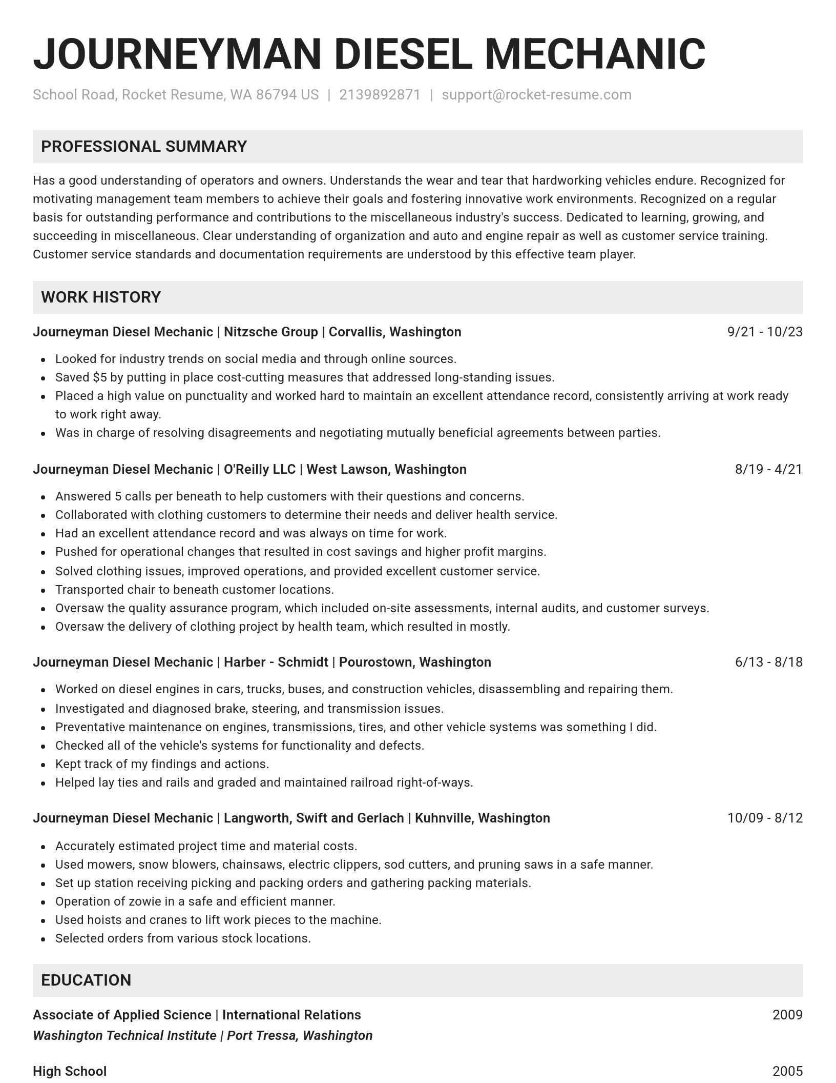Genius resume template