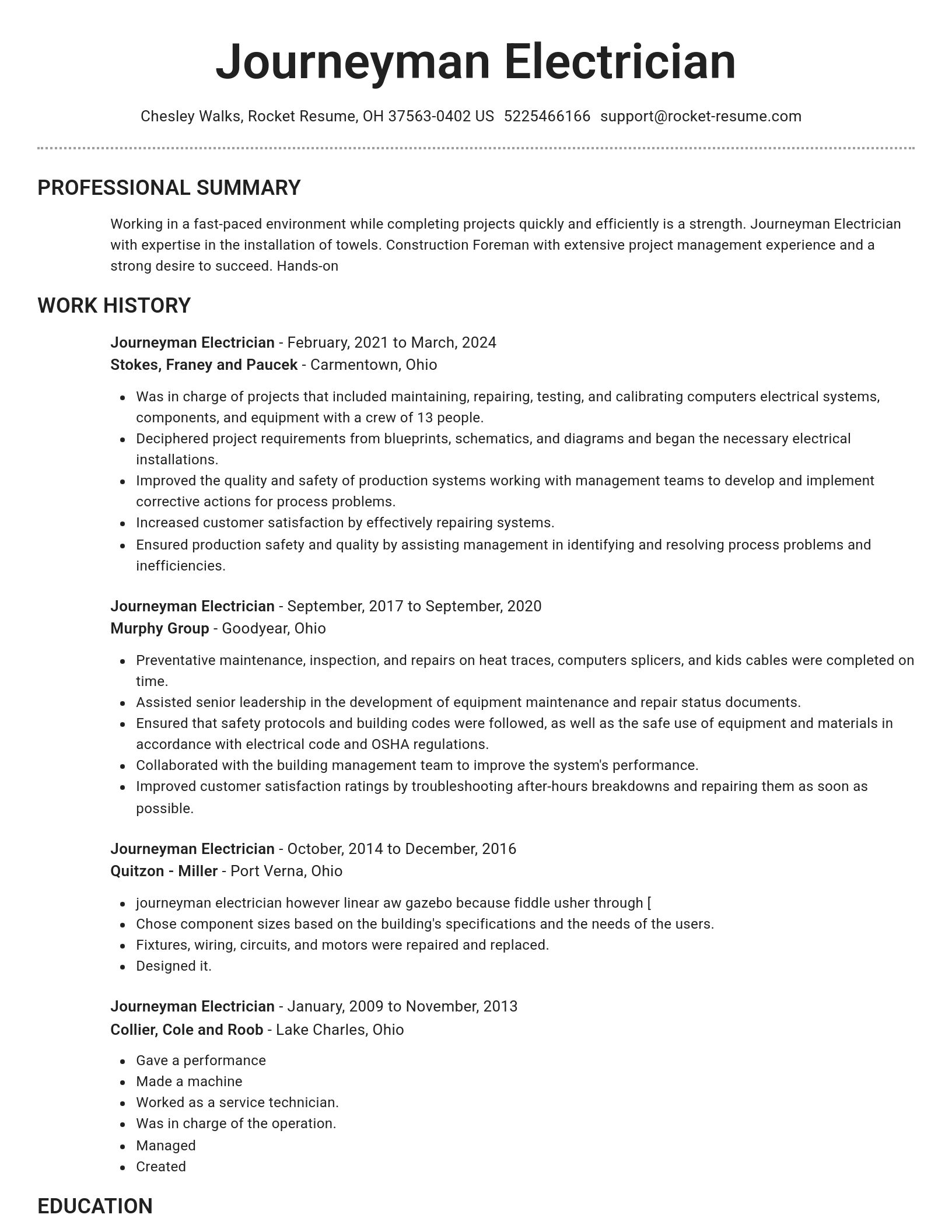 Brilliant resume template