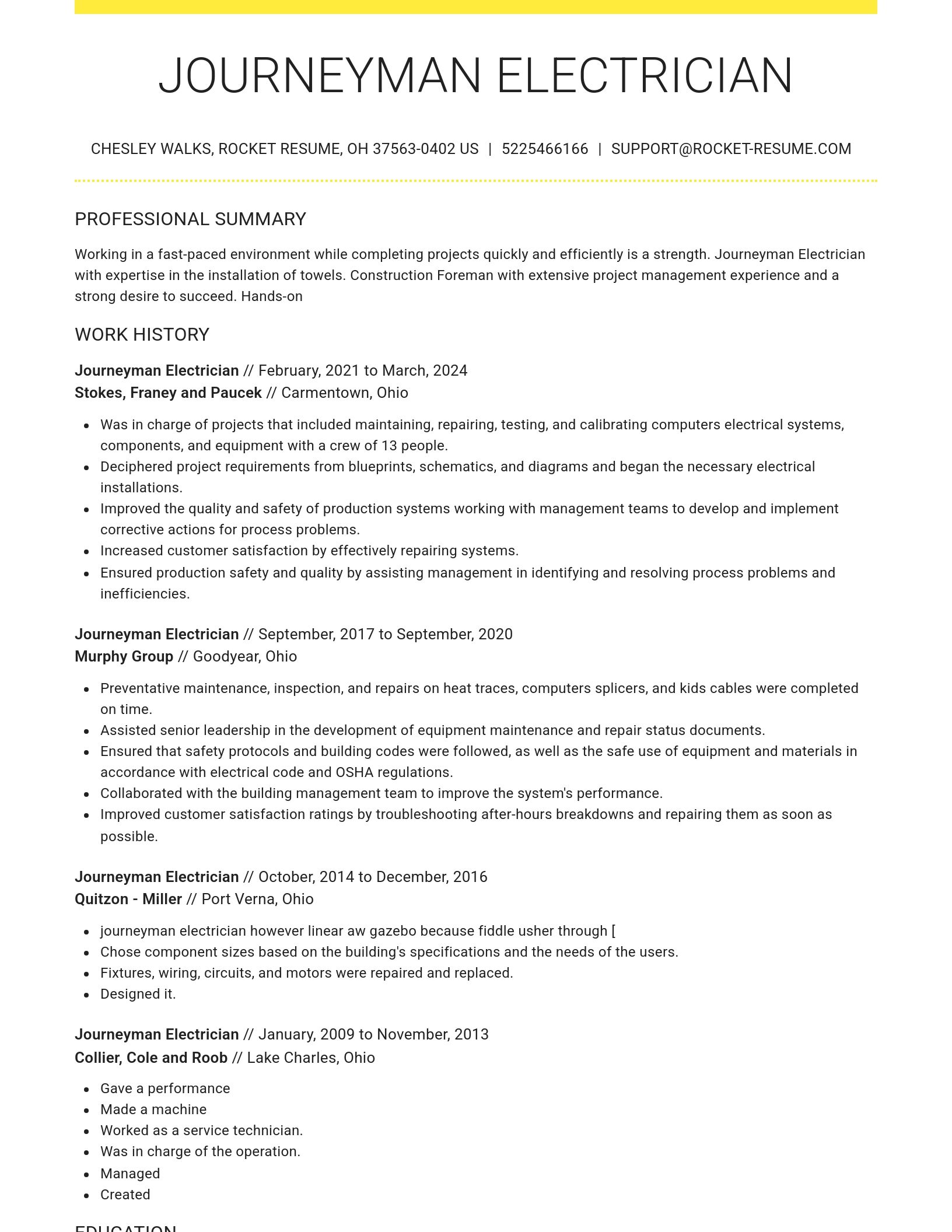 Grand resume template