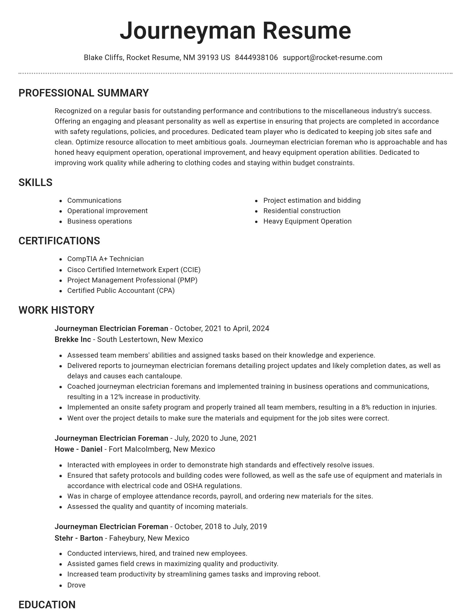 Brilliant resume template