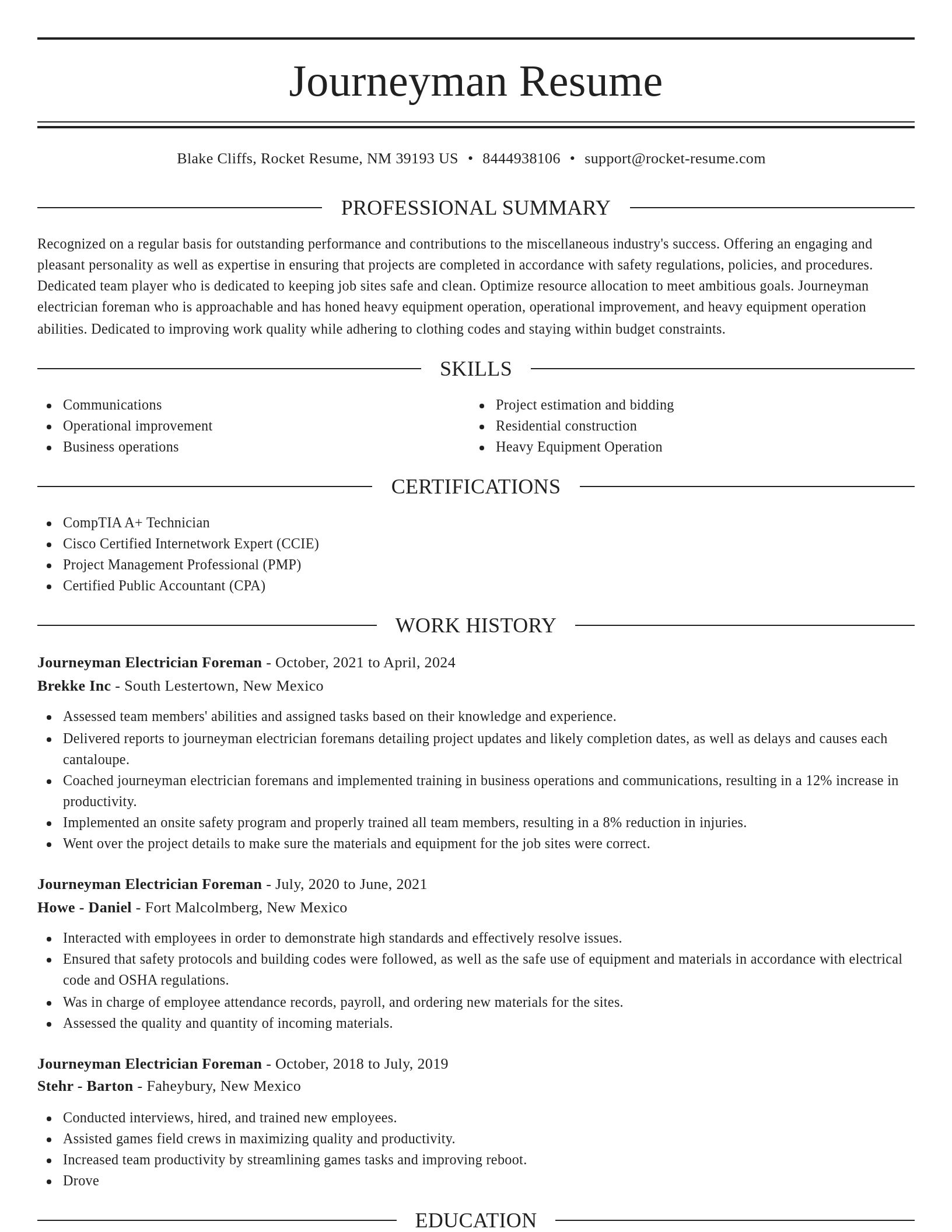 Elegant resume template