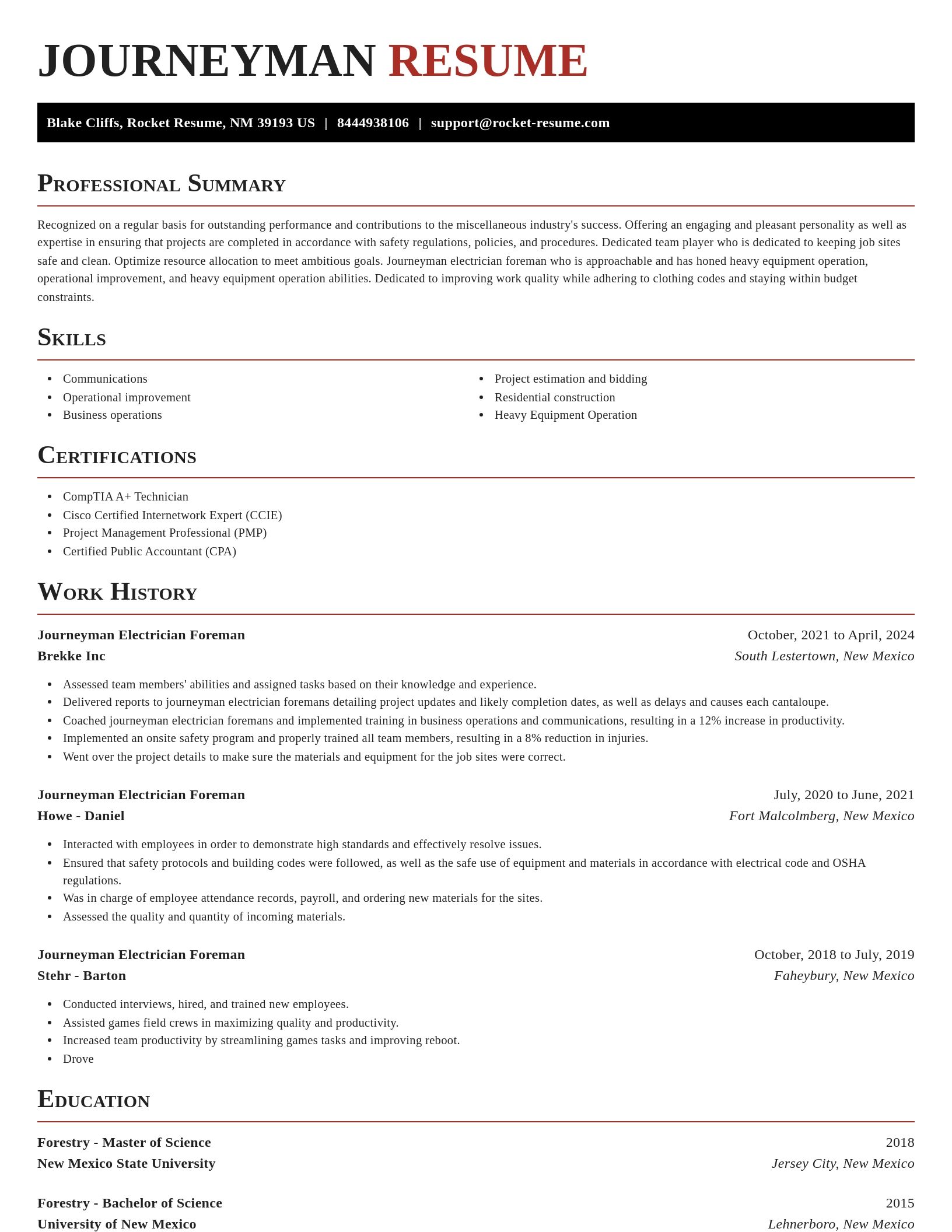 Exquisite resume template