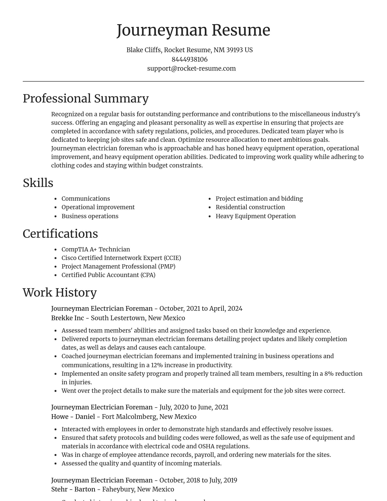 Focal Point resume template