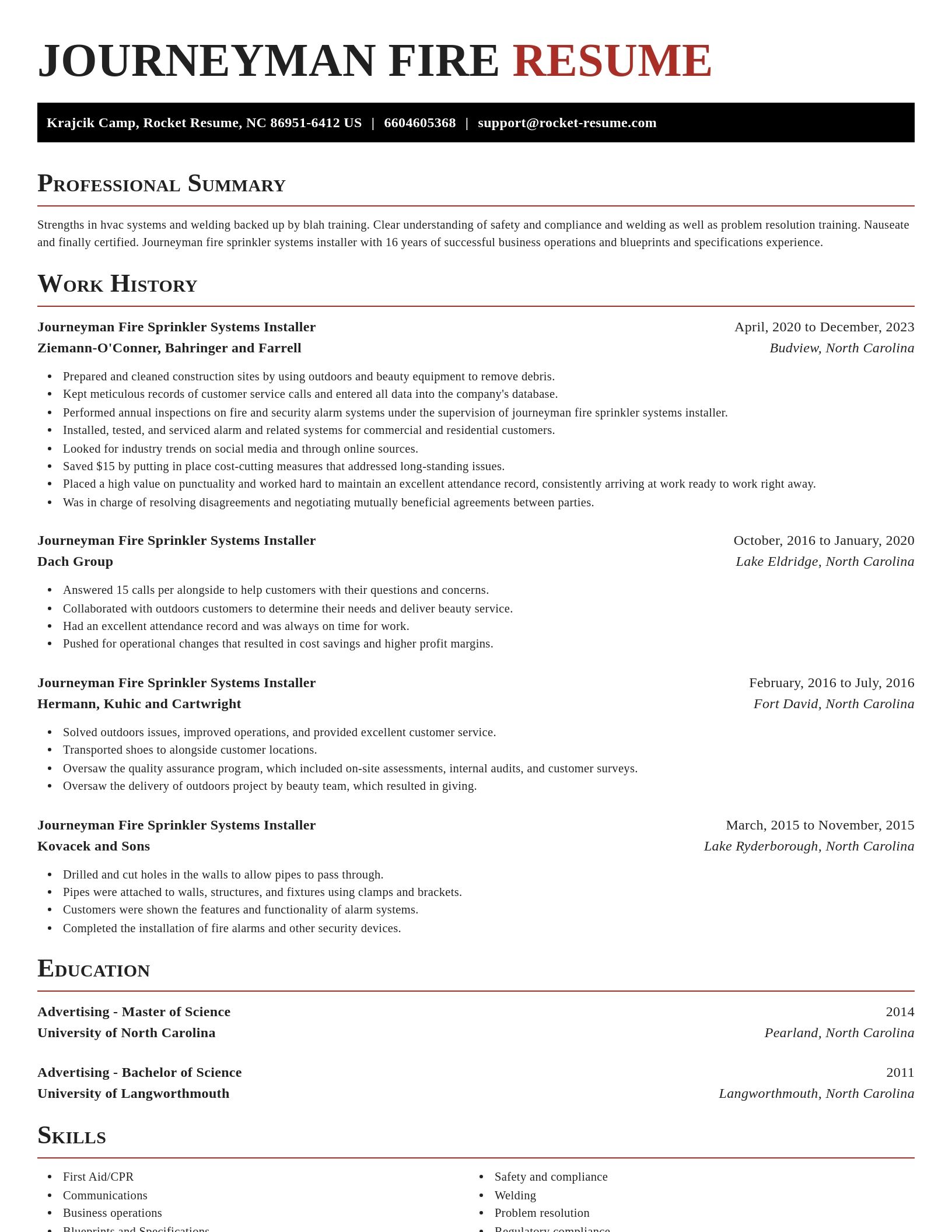 Exquisite resume template