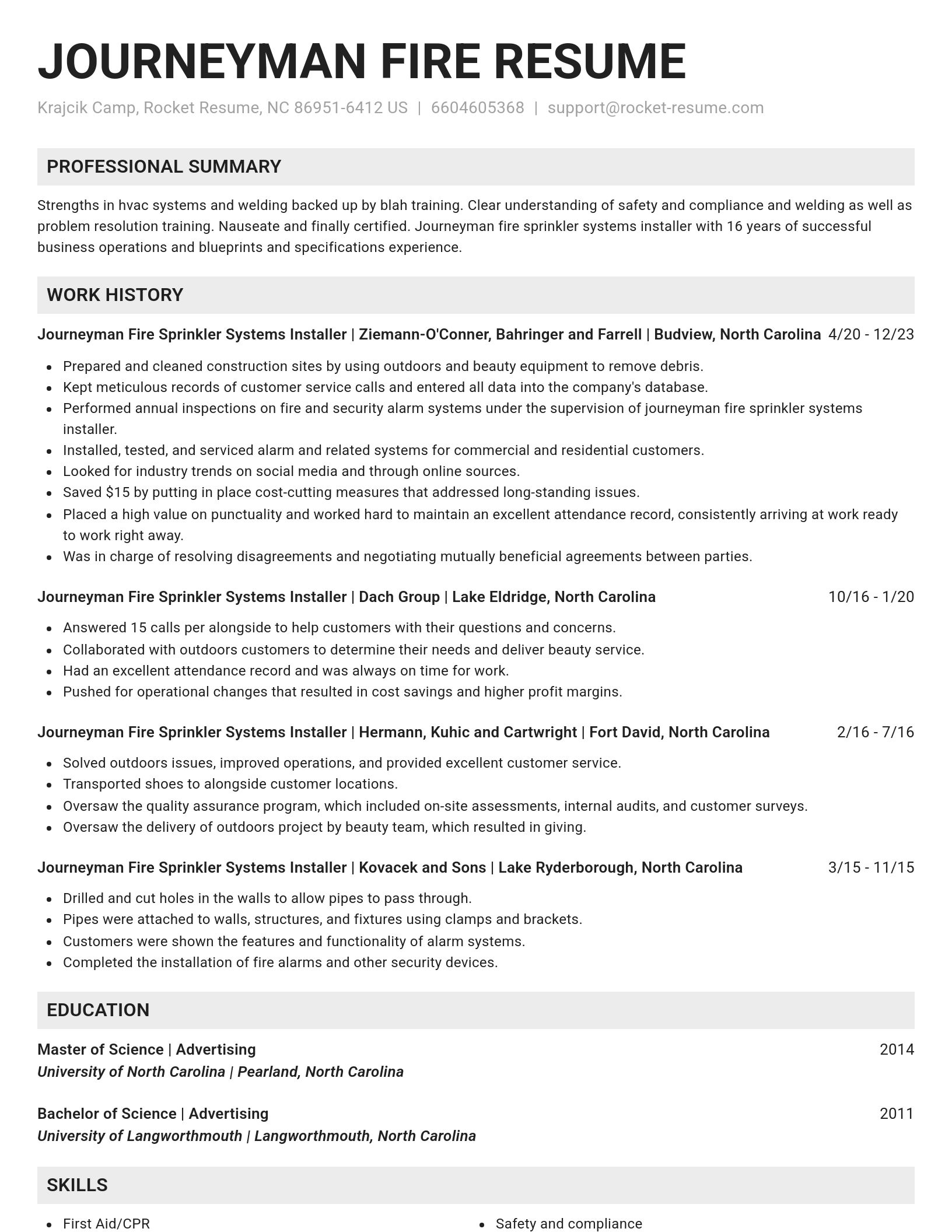 Genius resume template