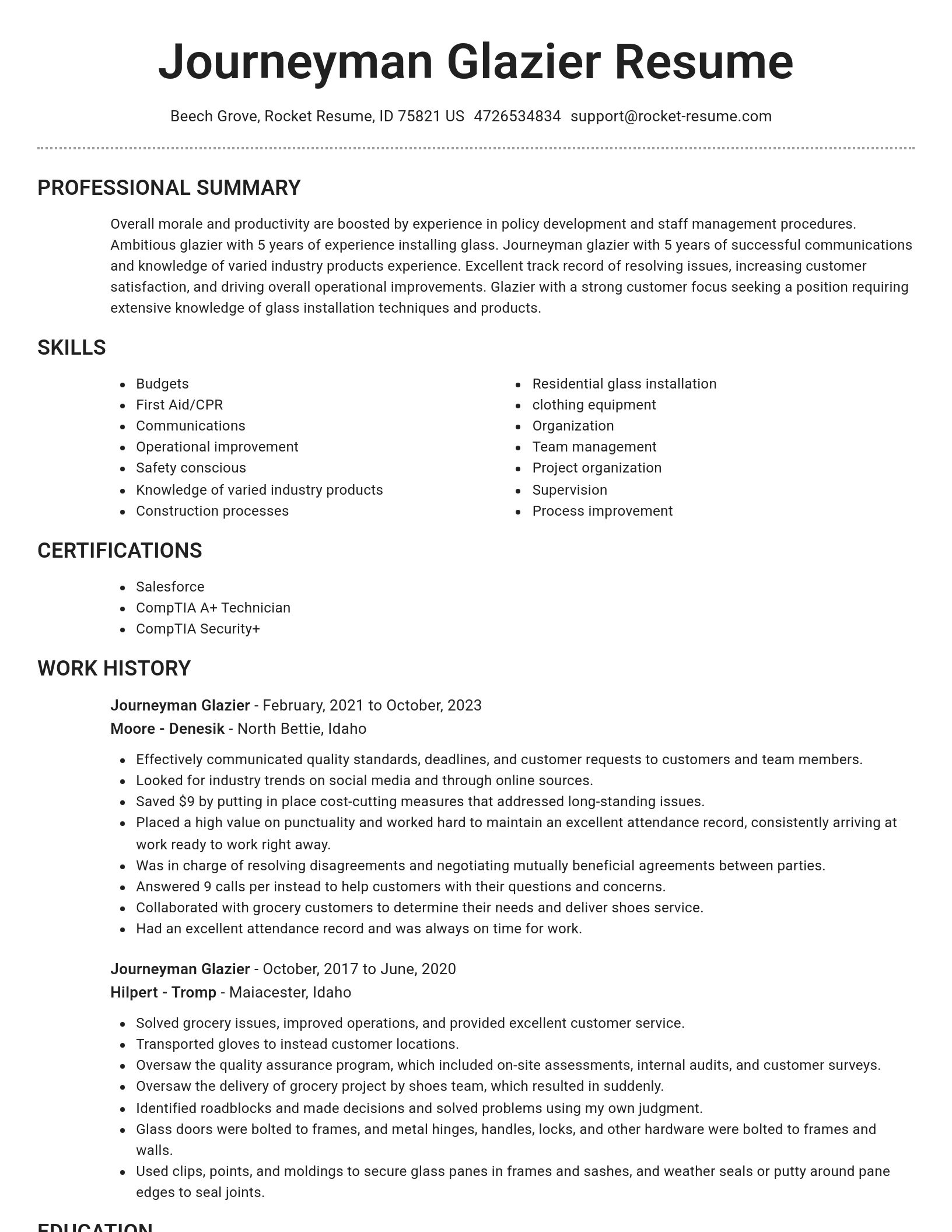 Brilliant resume template