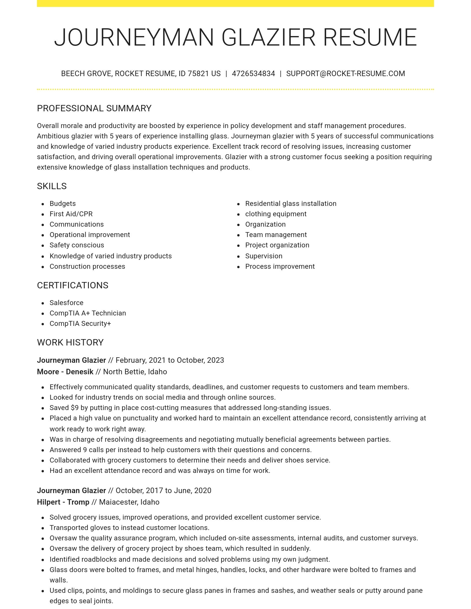 Grand resume template