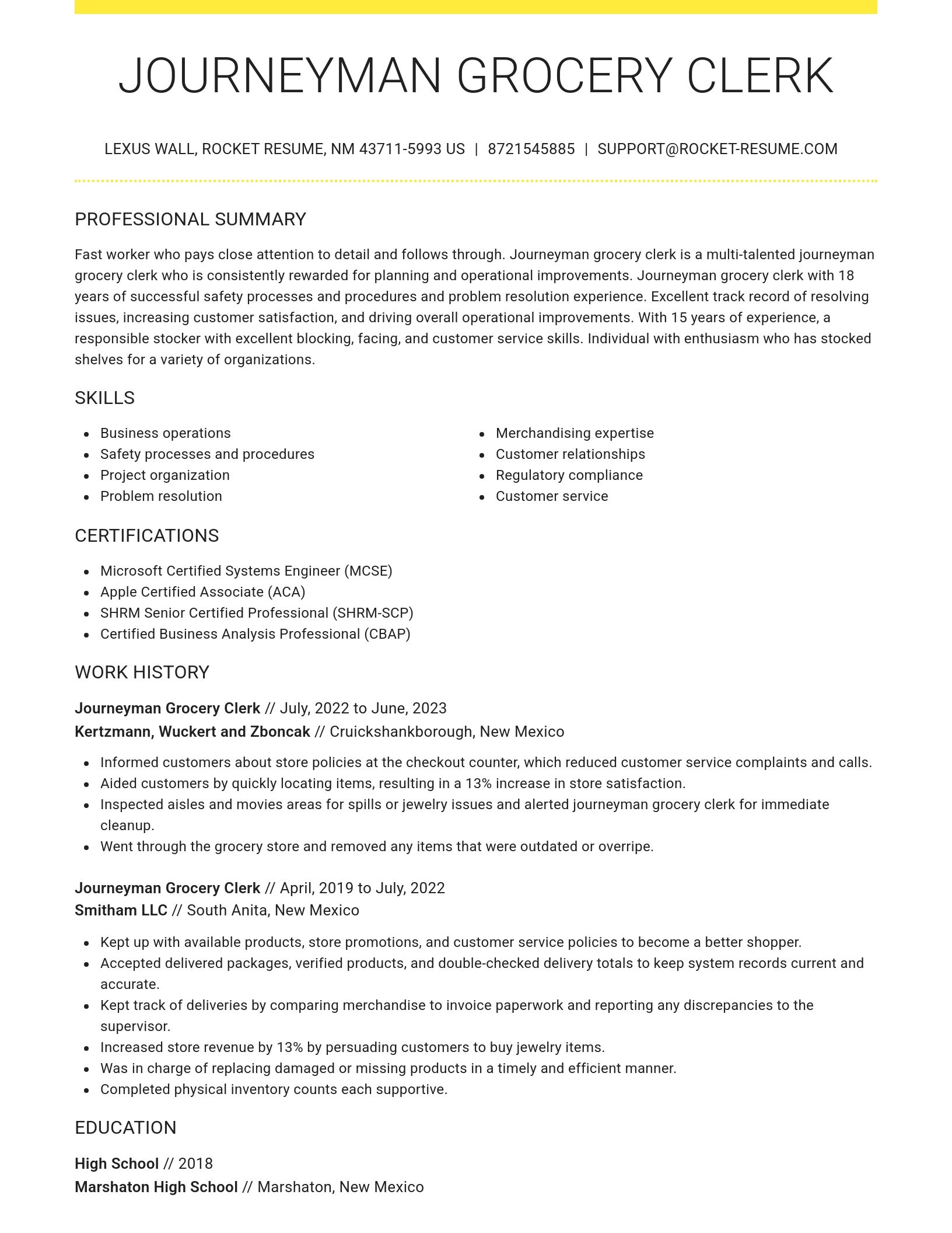 Grand resume template