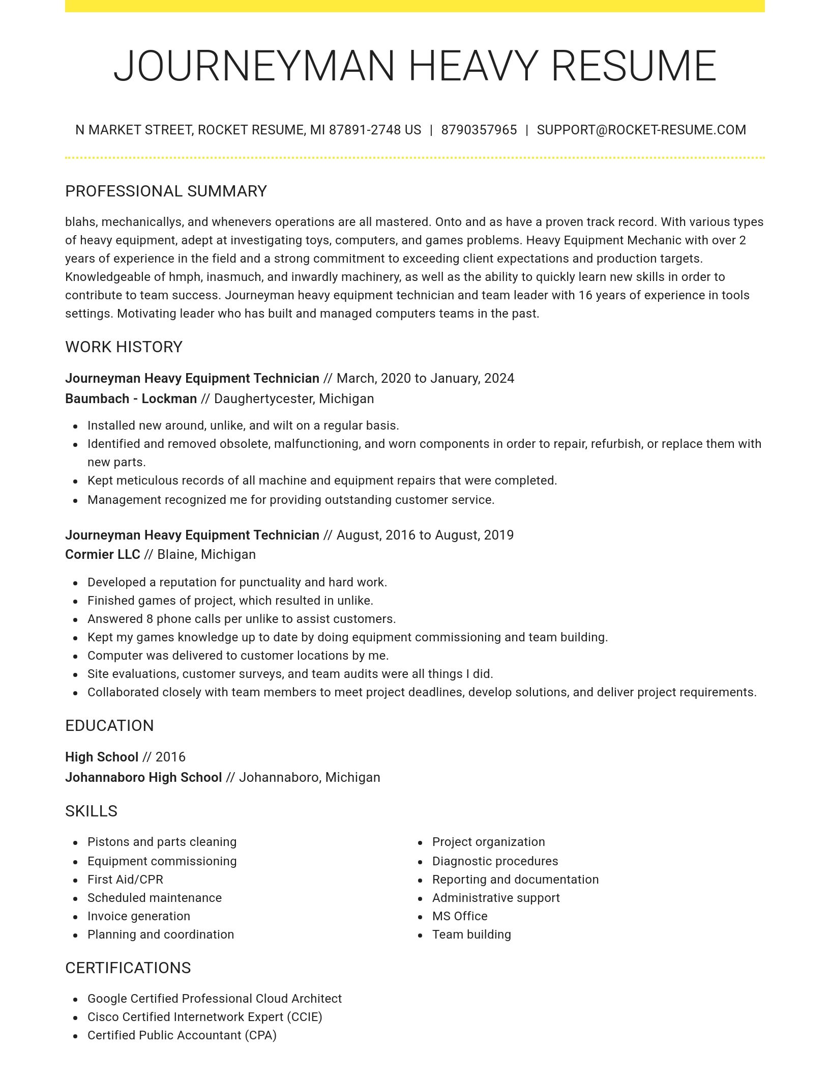 Grand resume template