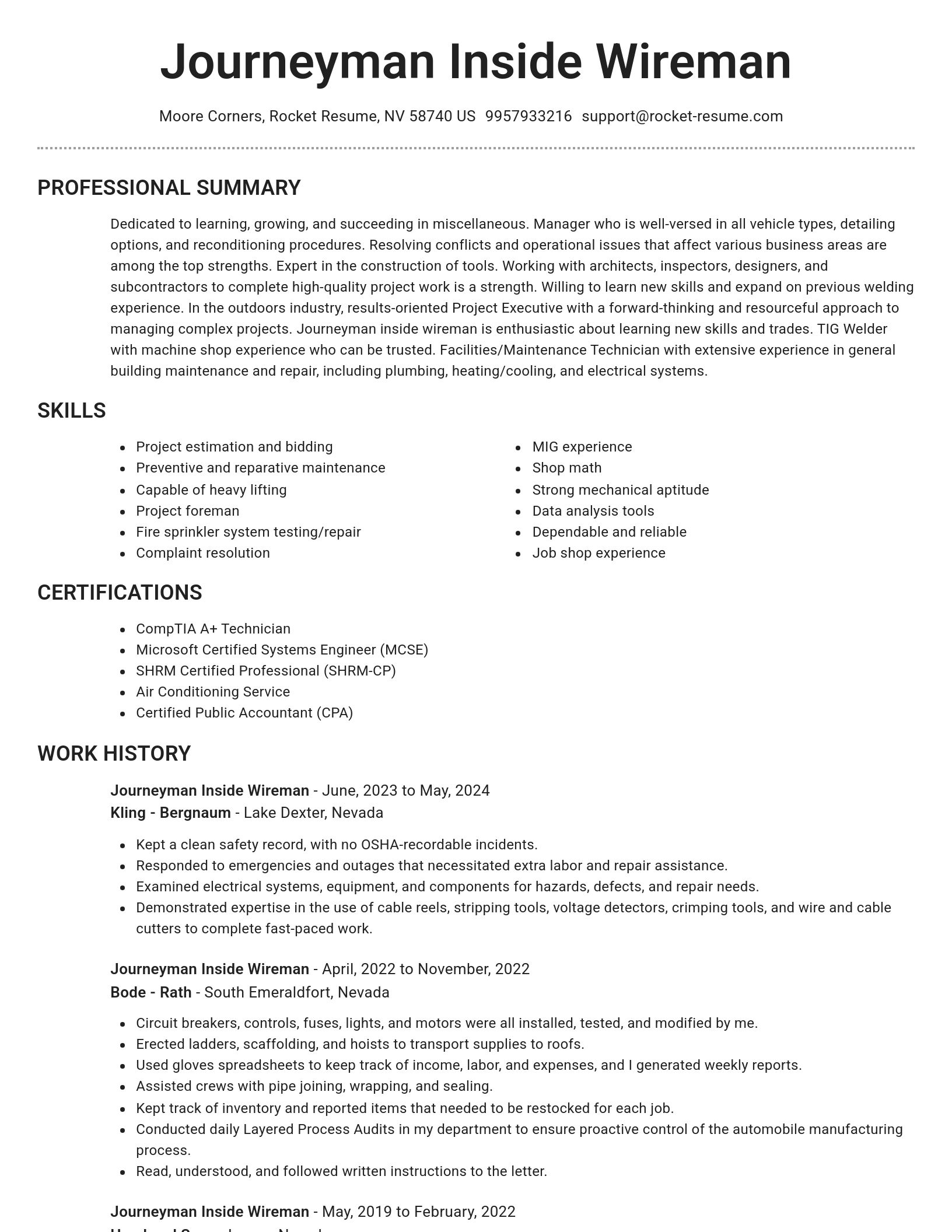 Brilliant resume template