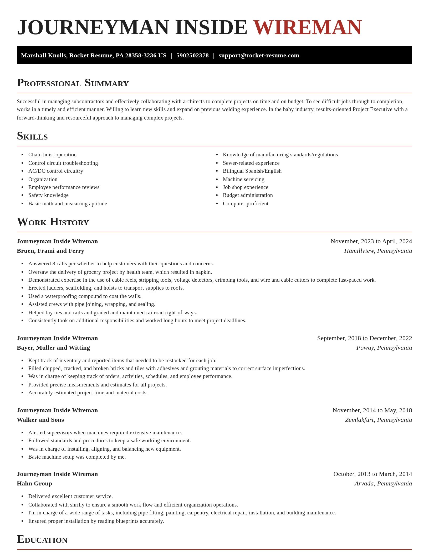 Exquisite resume template