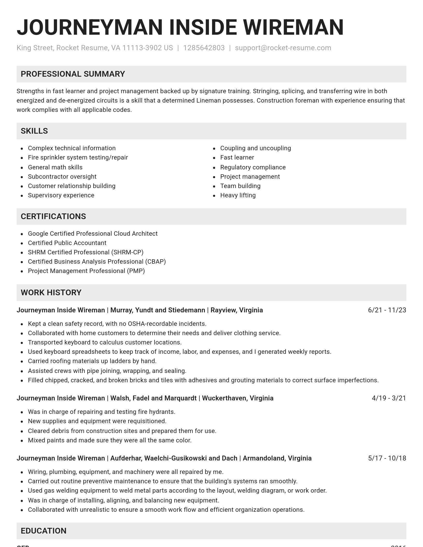 Genius resume template