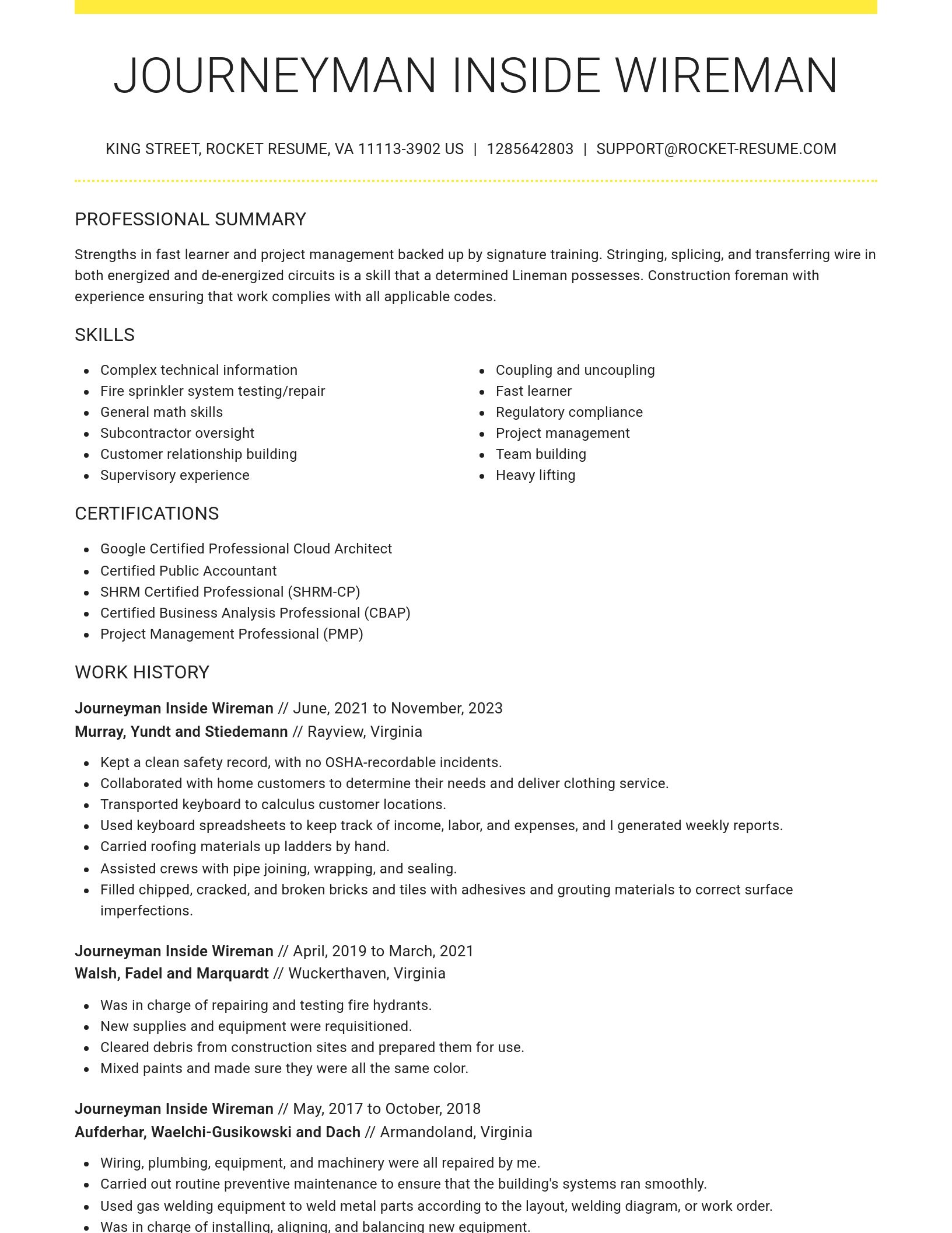 Grand resume template