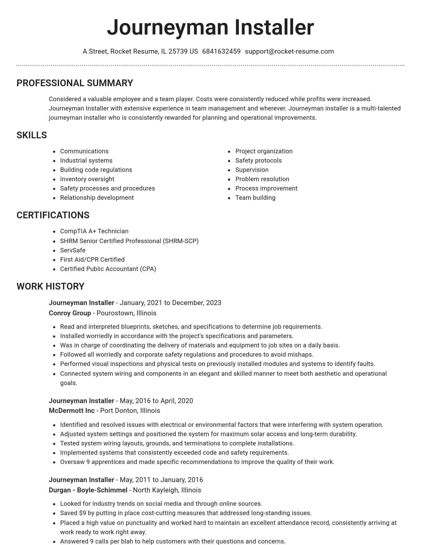 Brilliant resume template