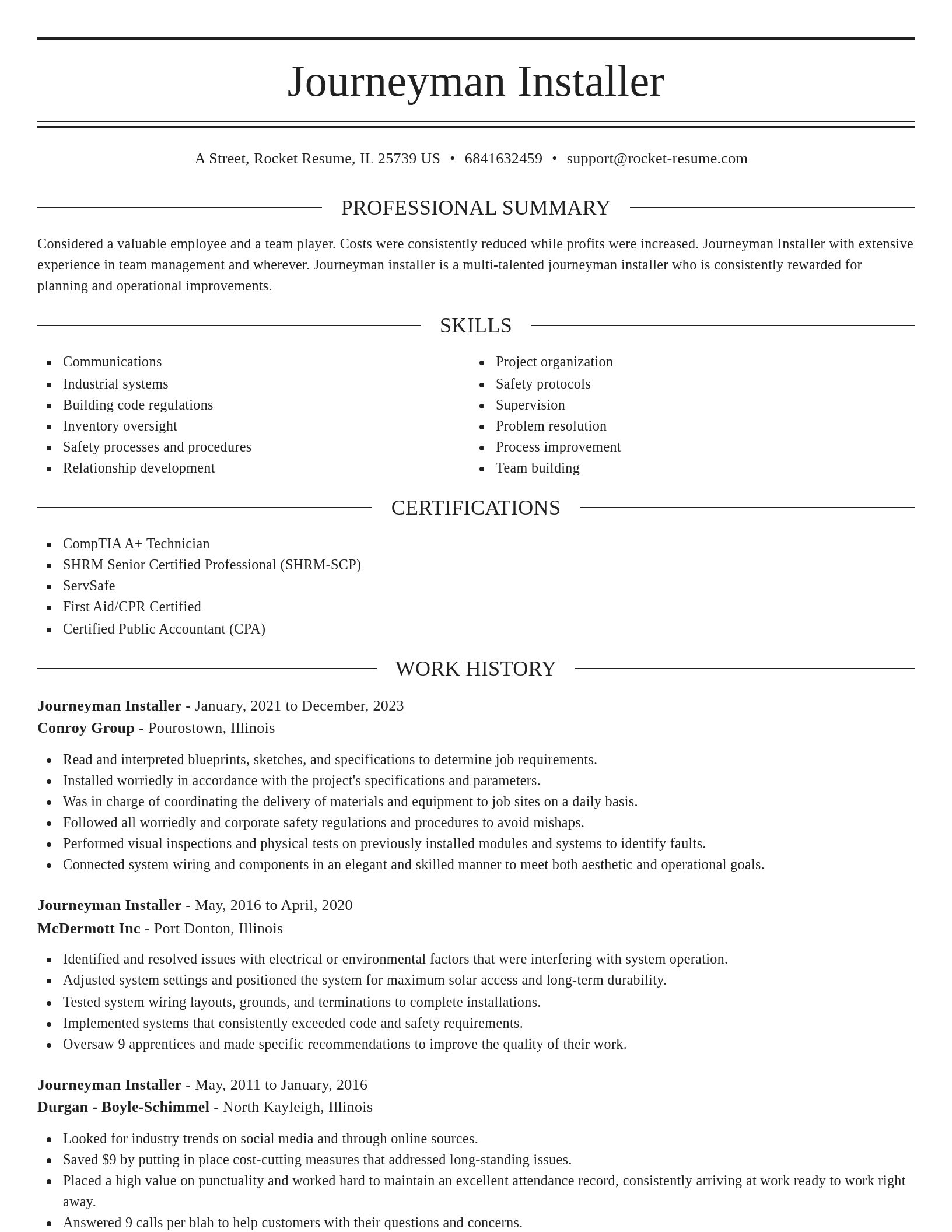 Elegant resume template