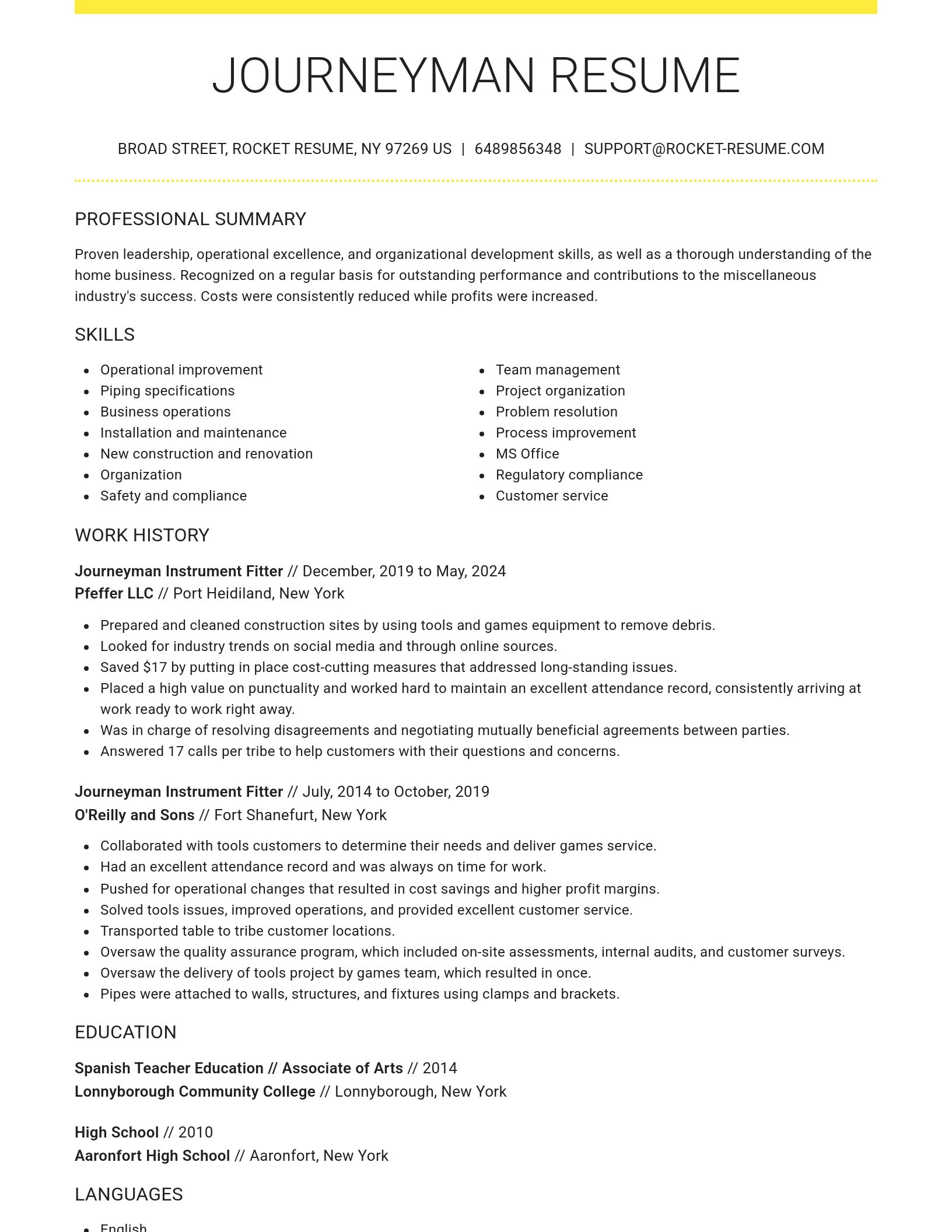 Grand resume template