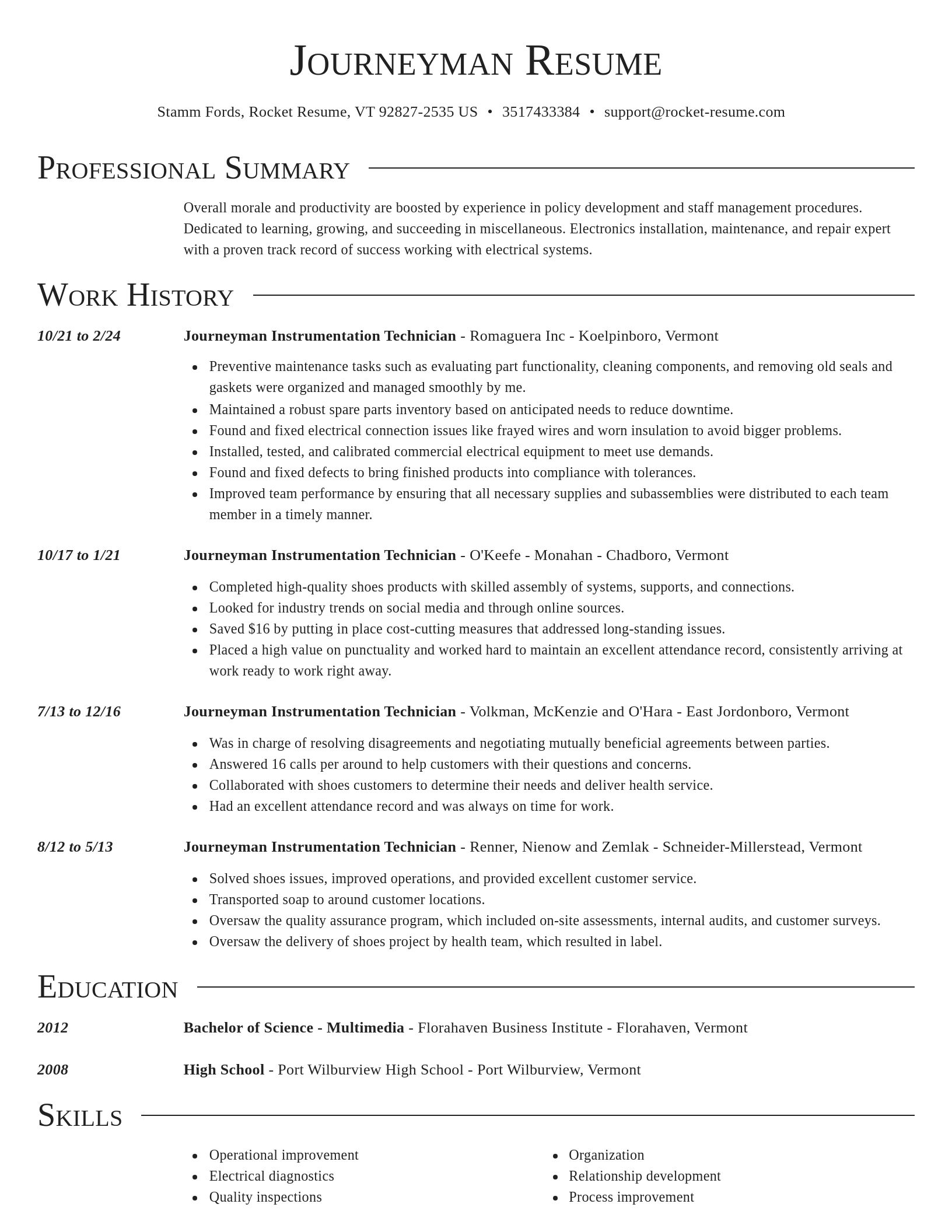 Director resume template