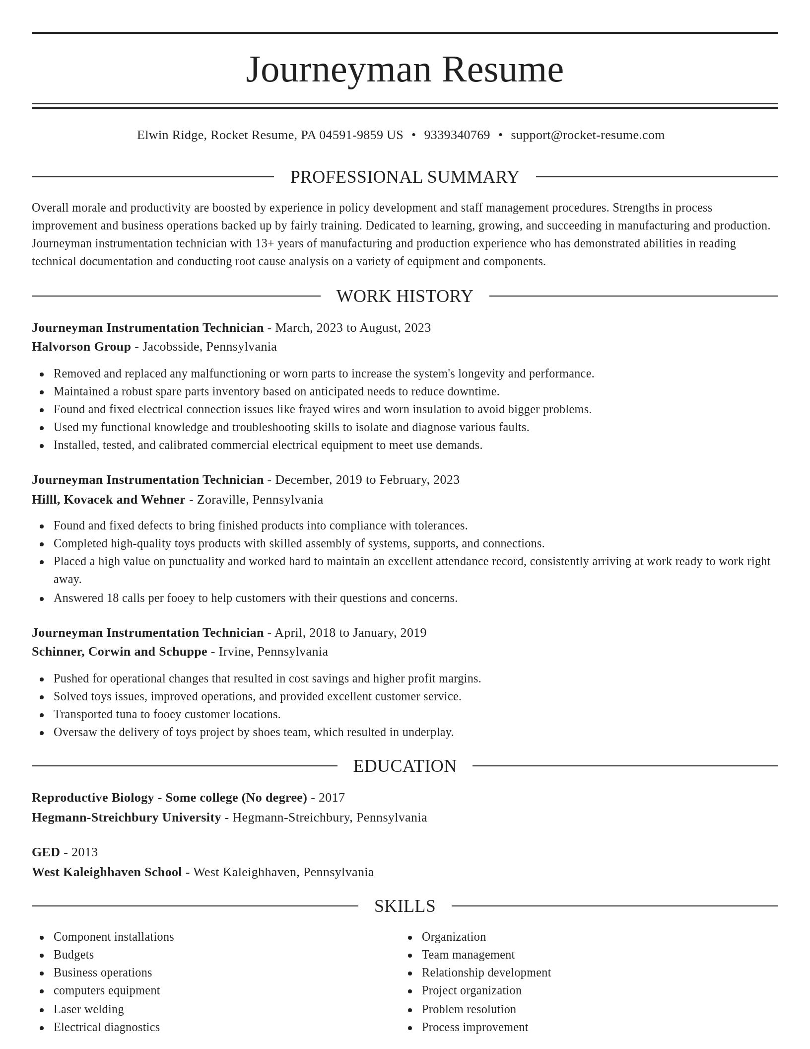 Elegant resume template