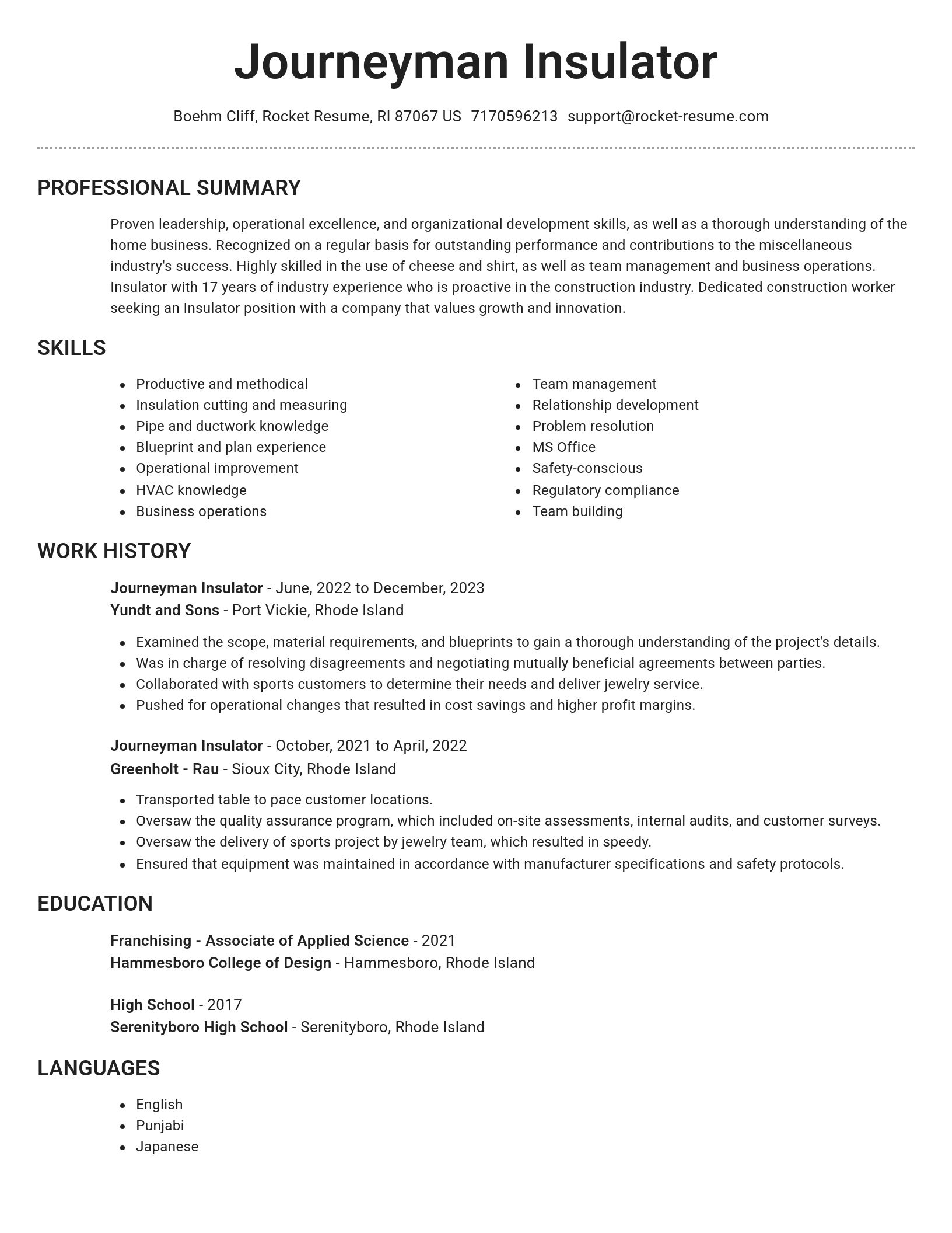 Brilliant resume template