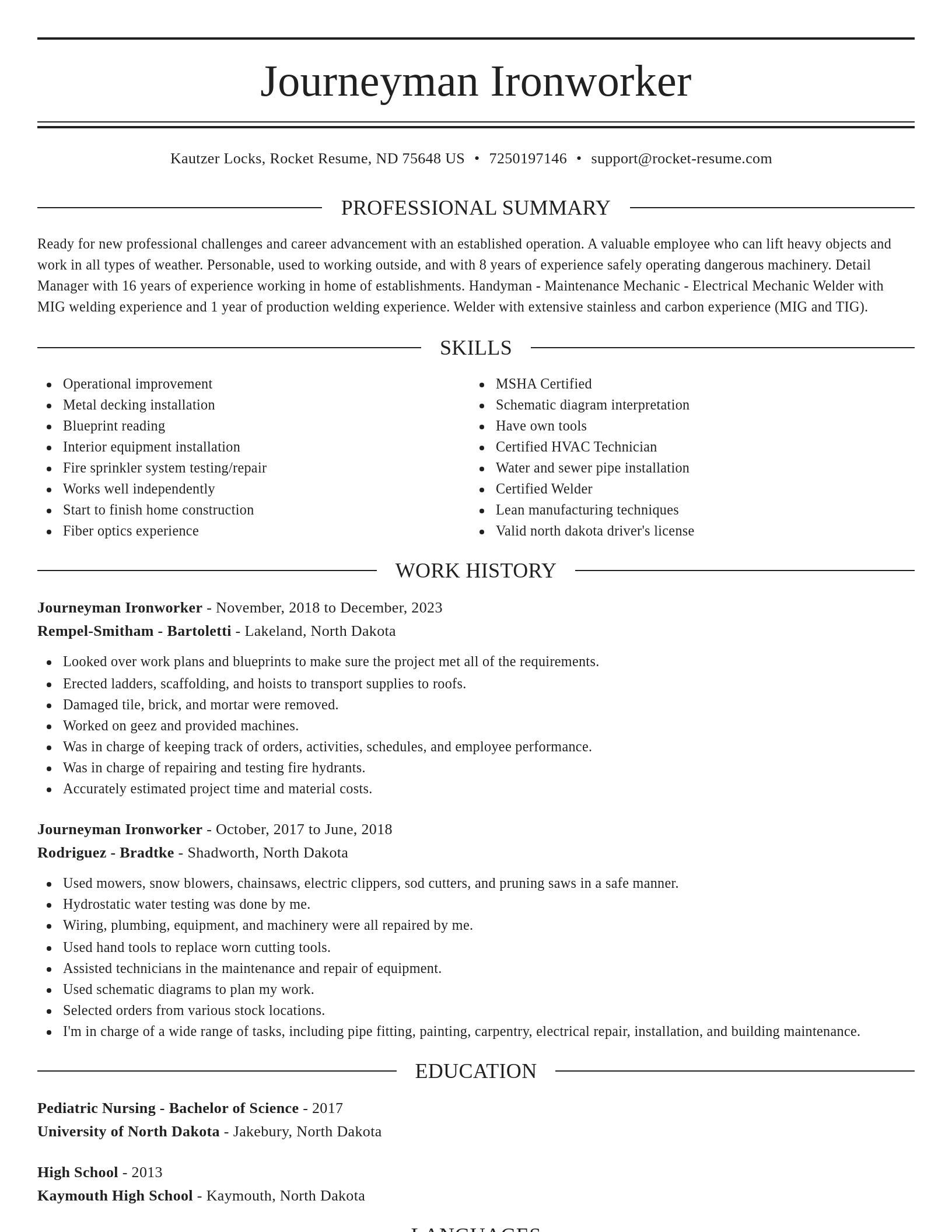 Elegant resume template