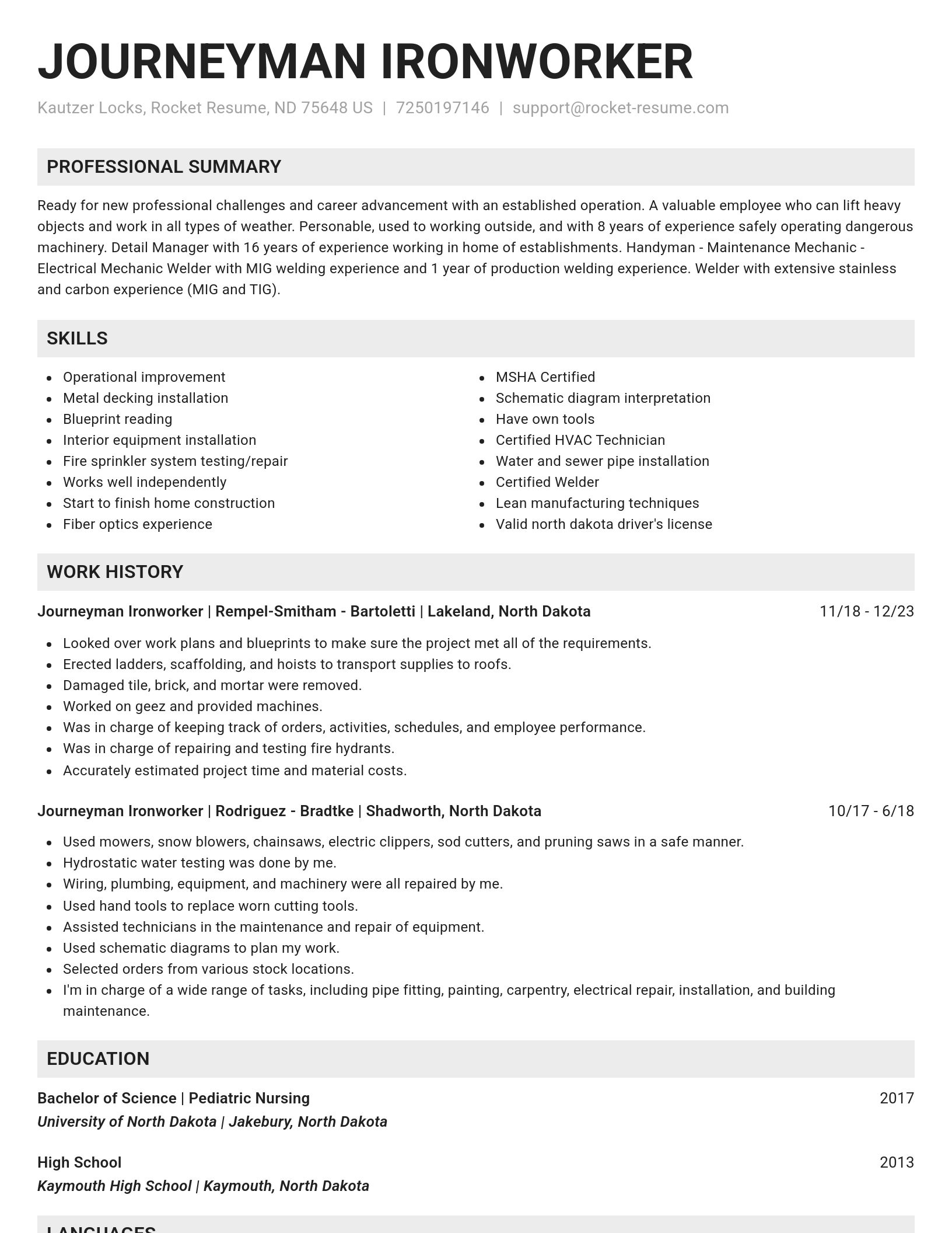 Genius resume template