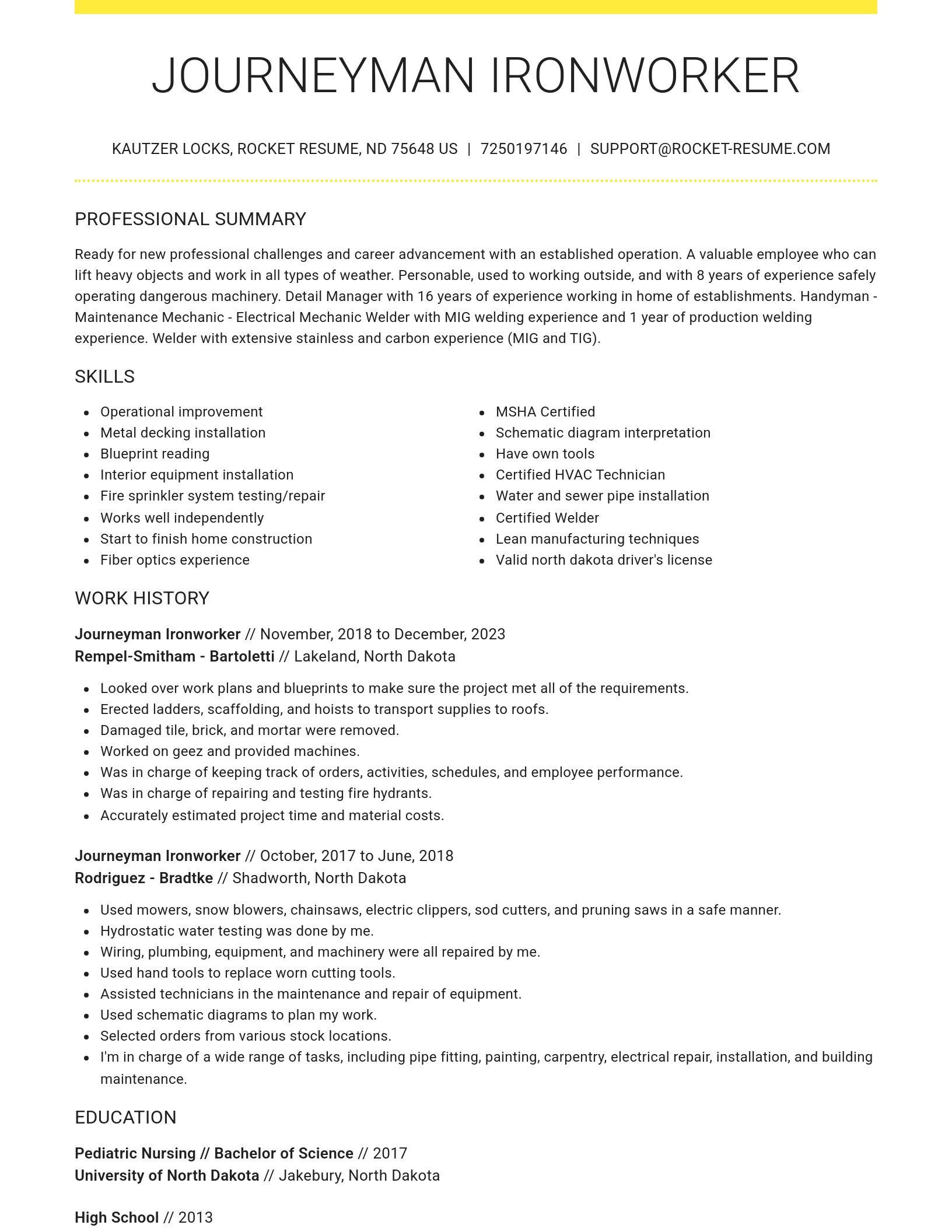 Grand resume template