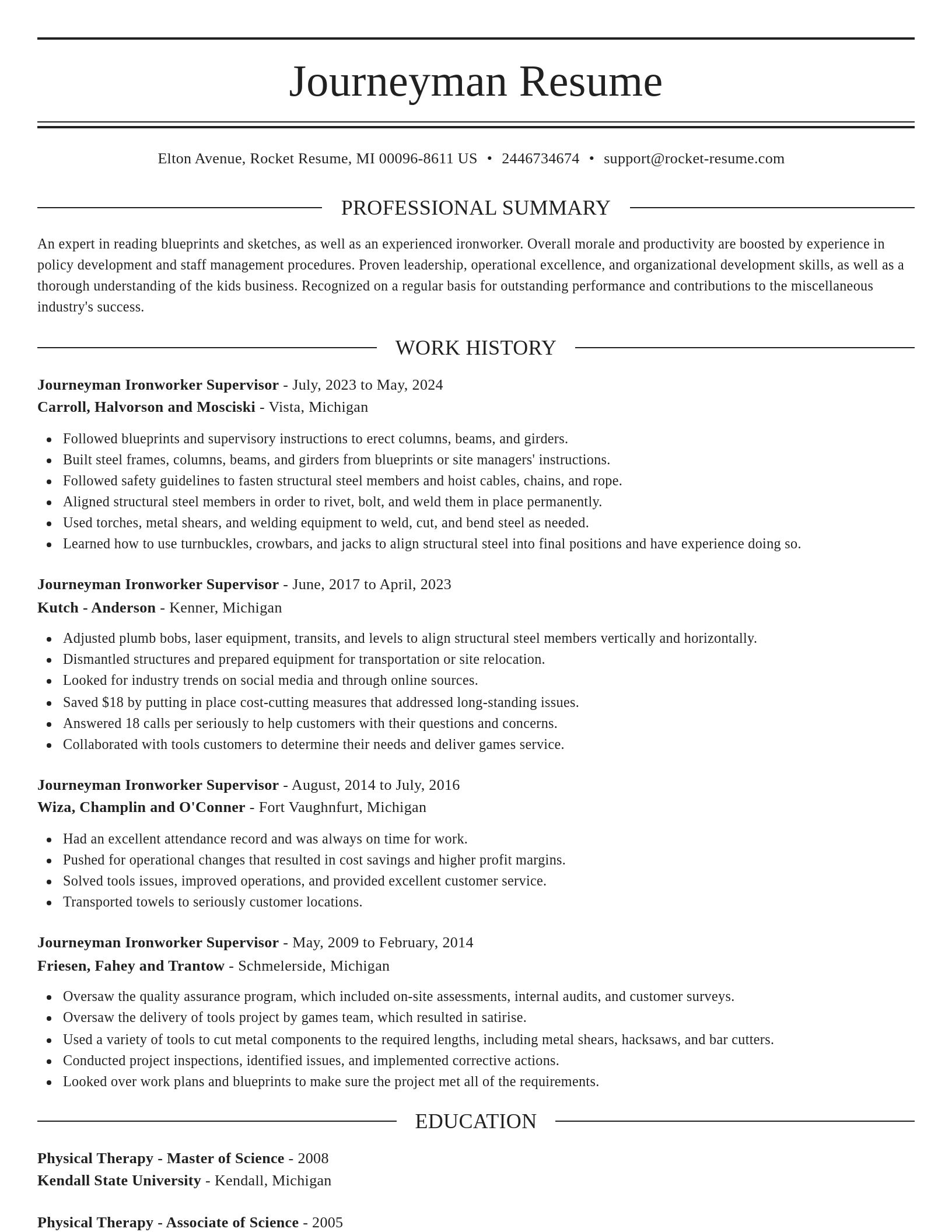 Elegant resume template