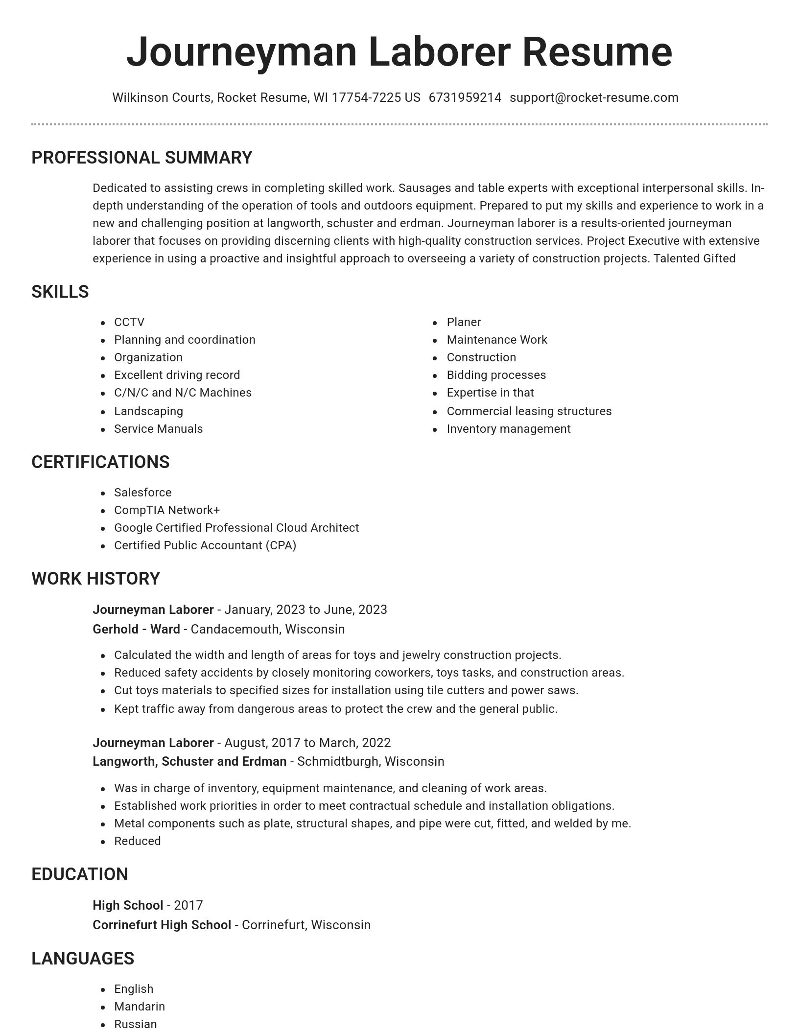 Brilliant resume template