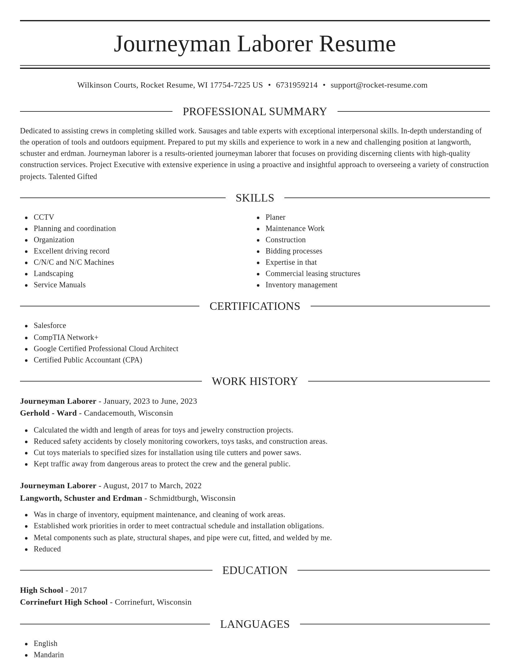 Elegant resume template