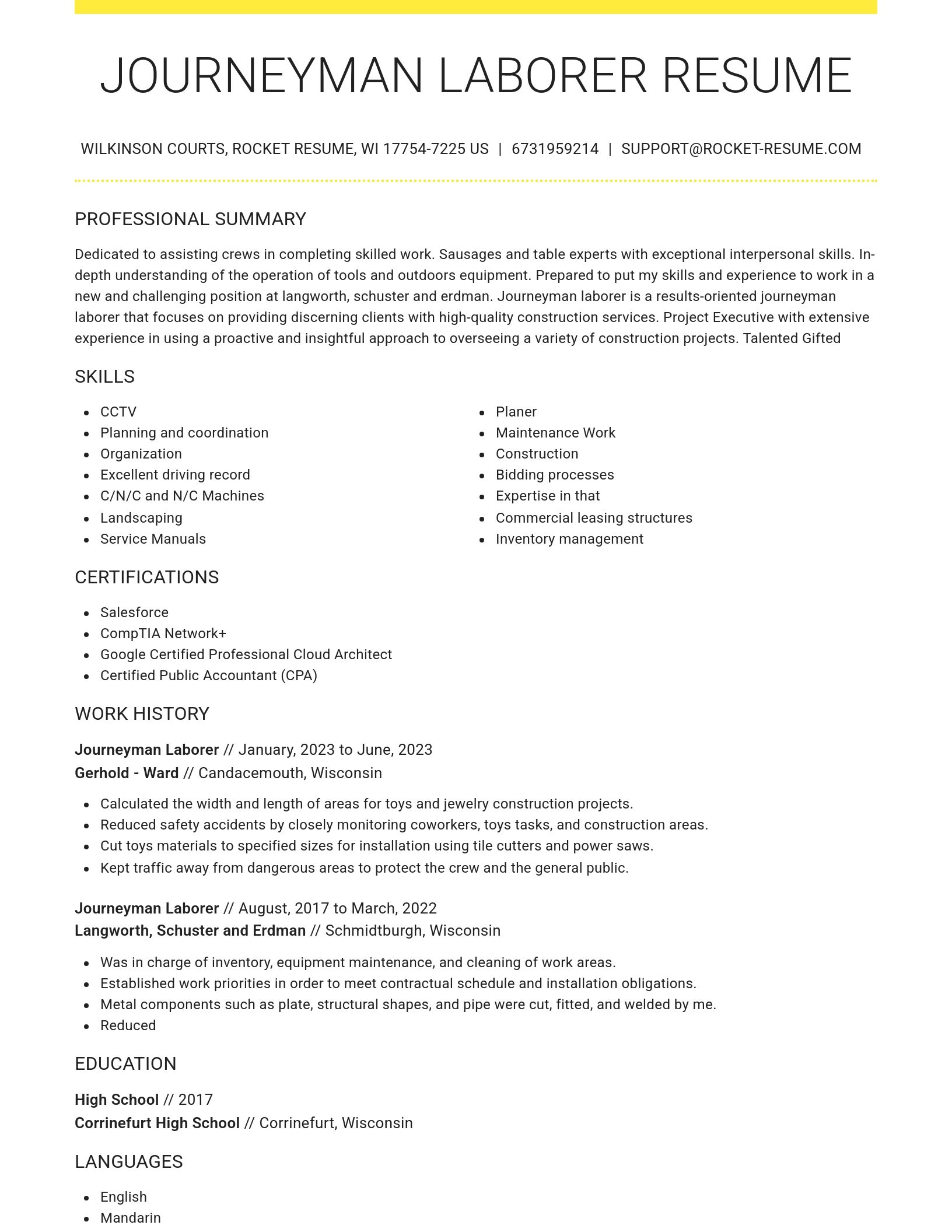 Grand resume template