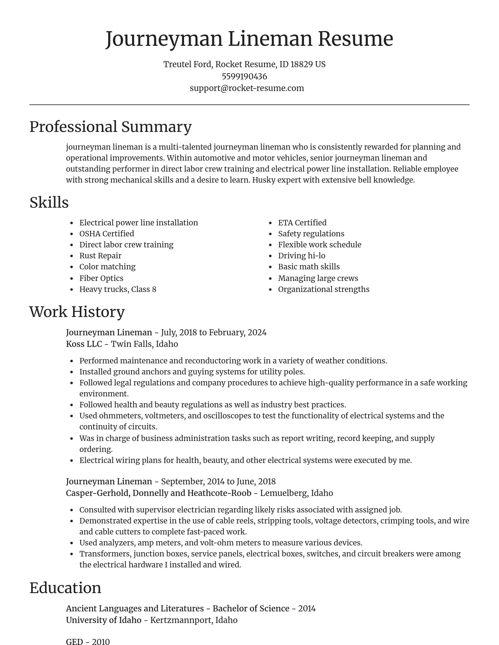 Focal Point resume template
