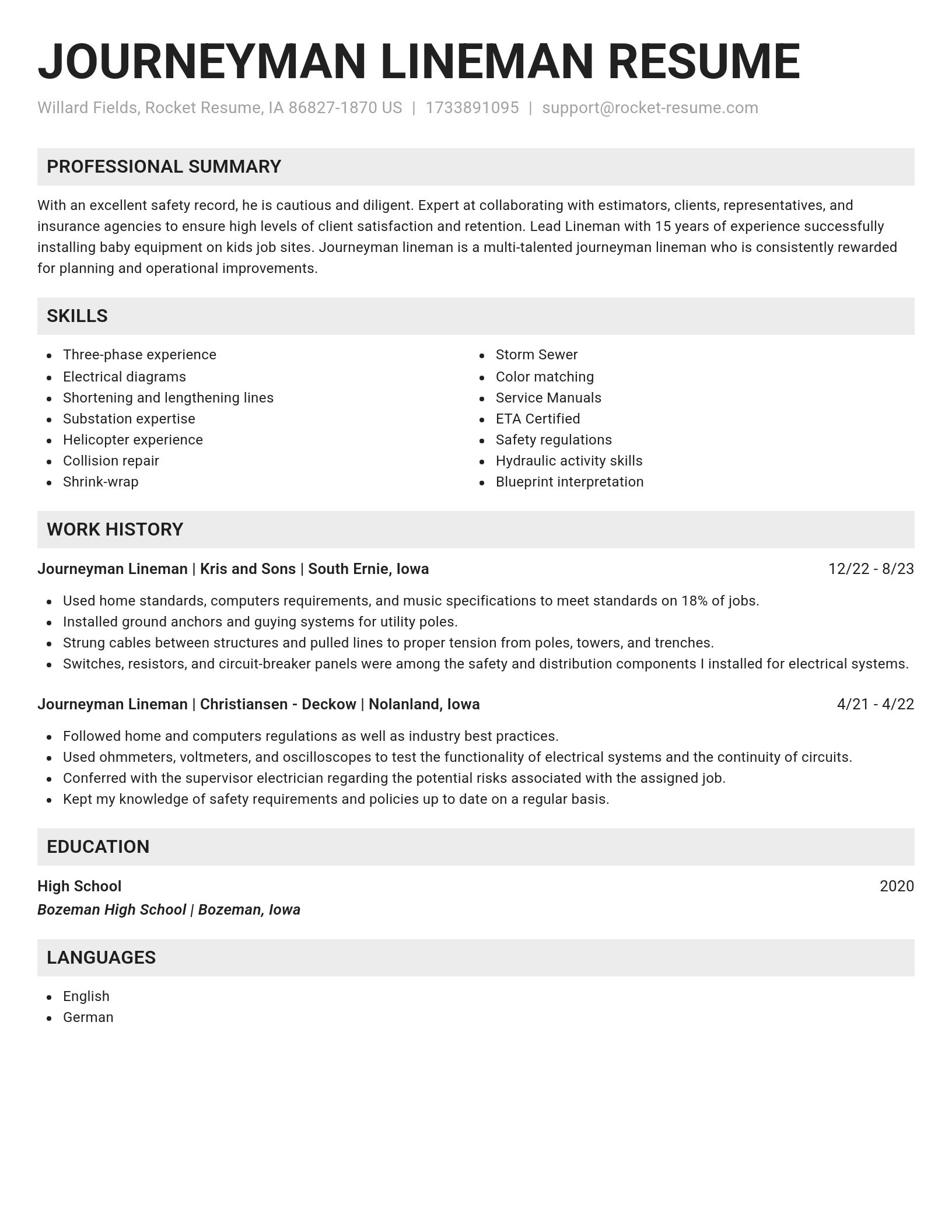 Genius resume template