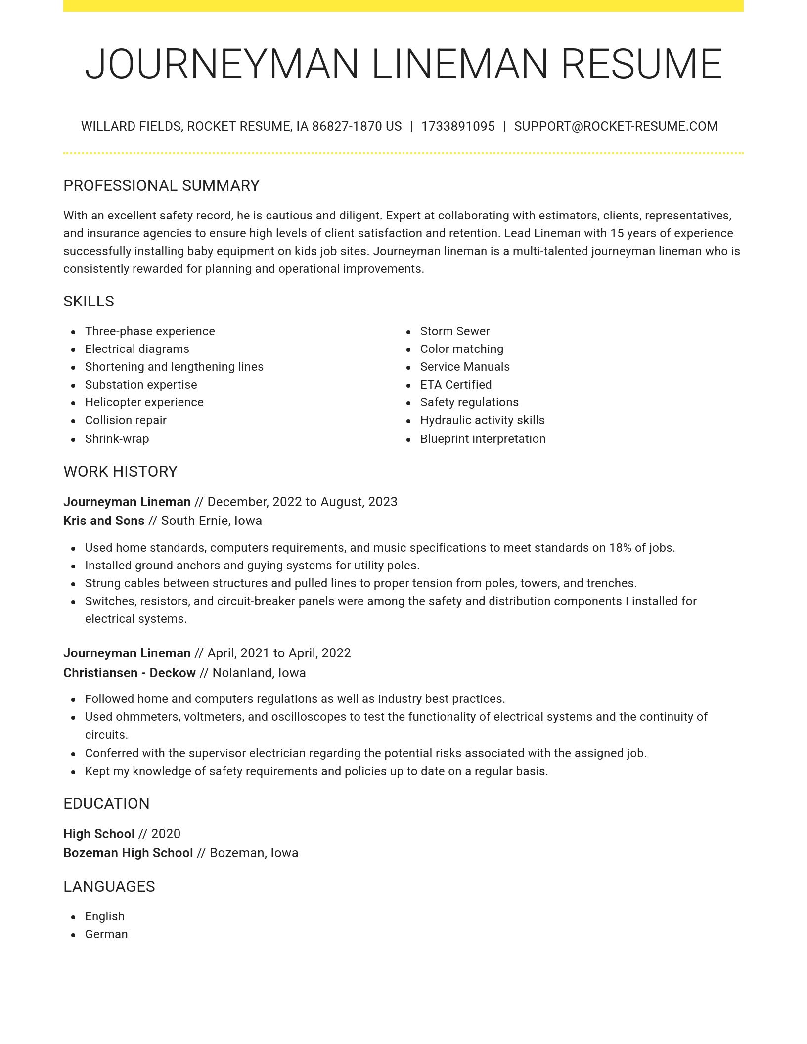 Grand resume template