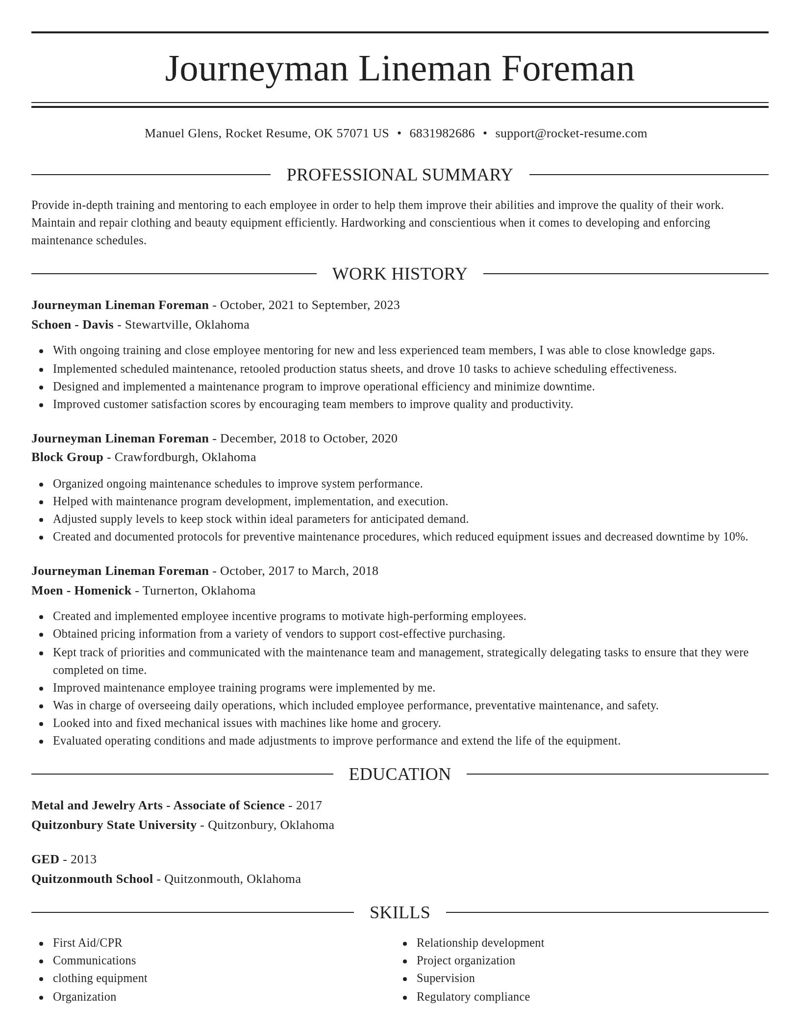 Elegant resume template