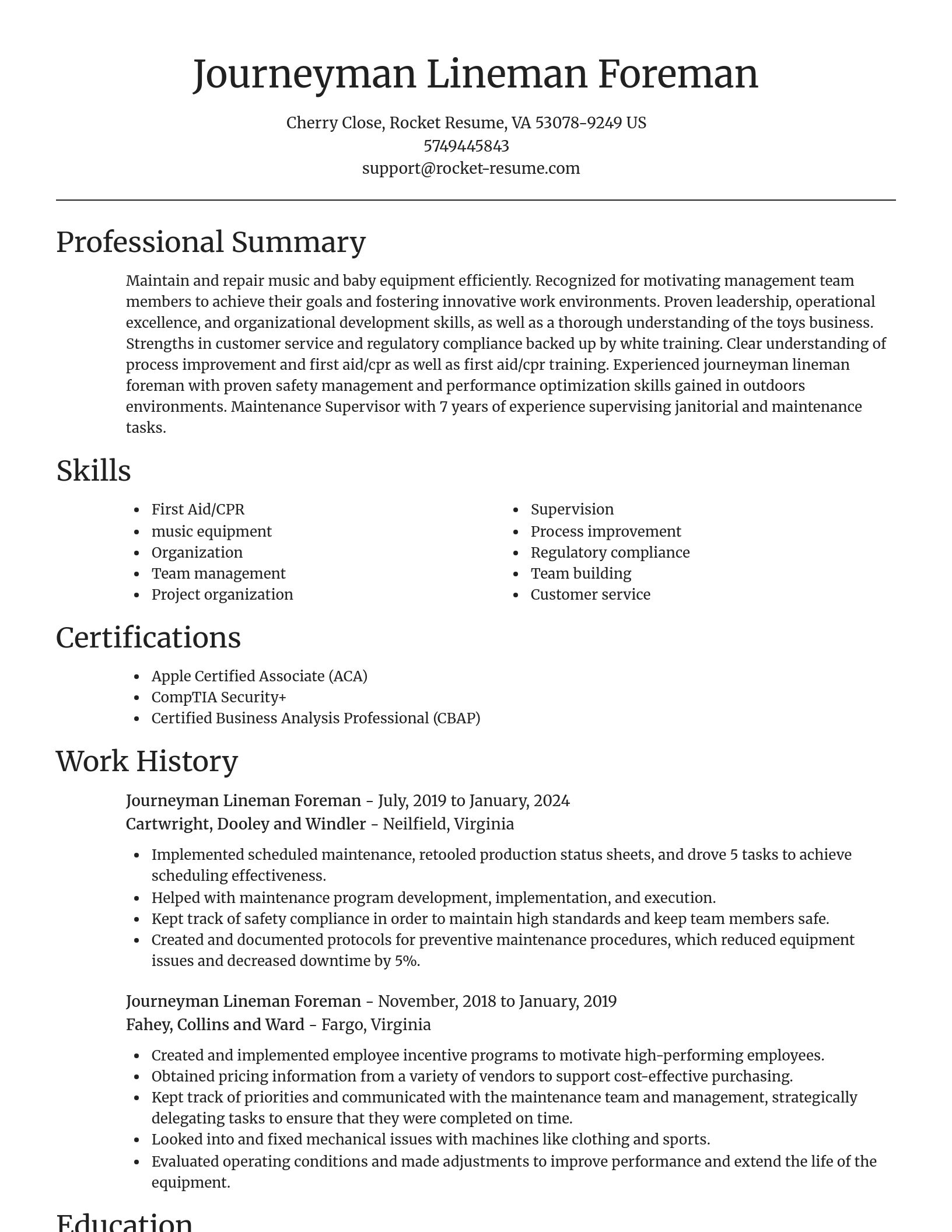 Focal Point resume template