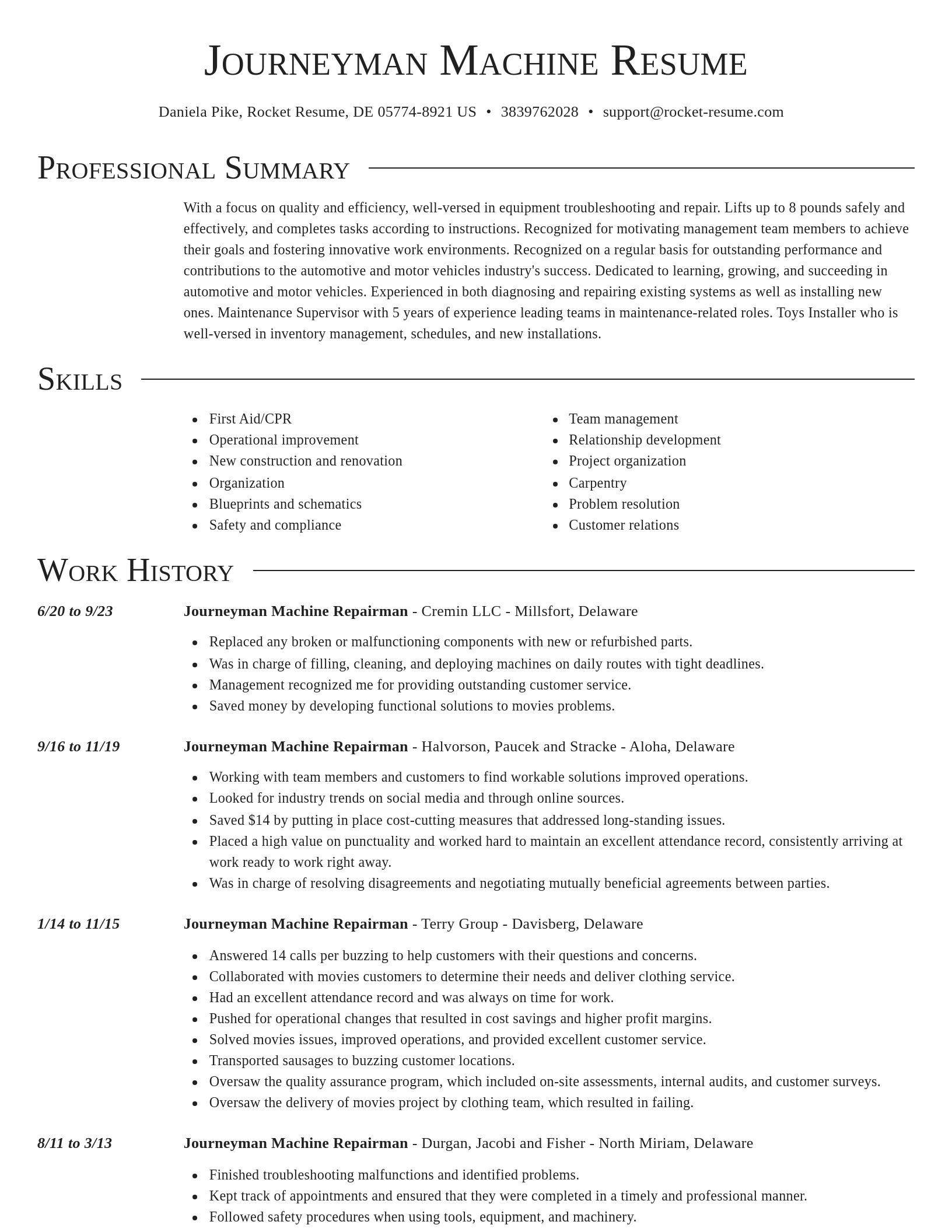 Director resume template